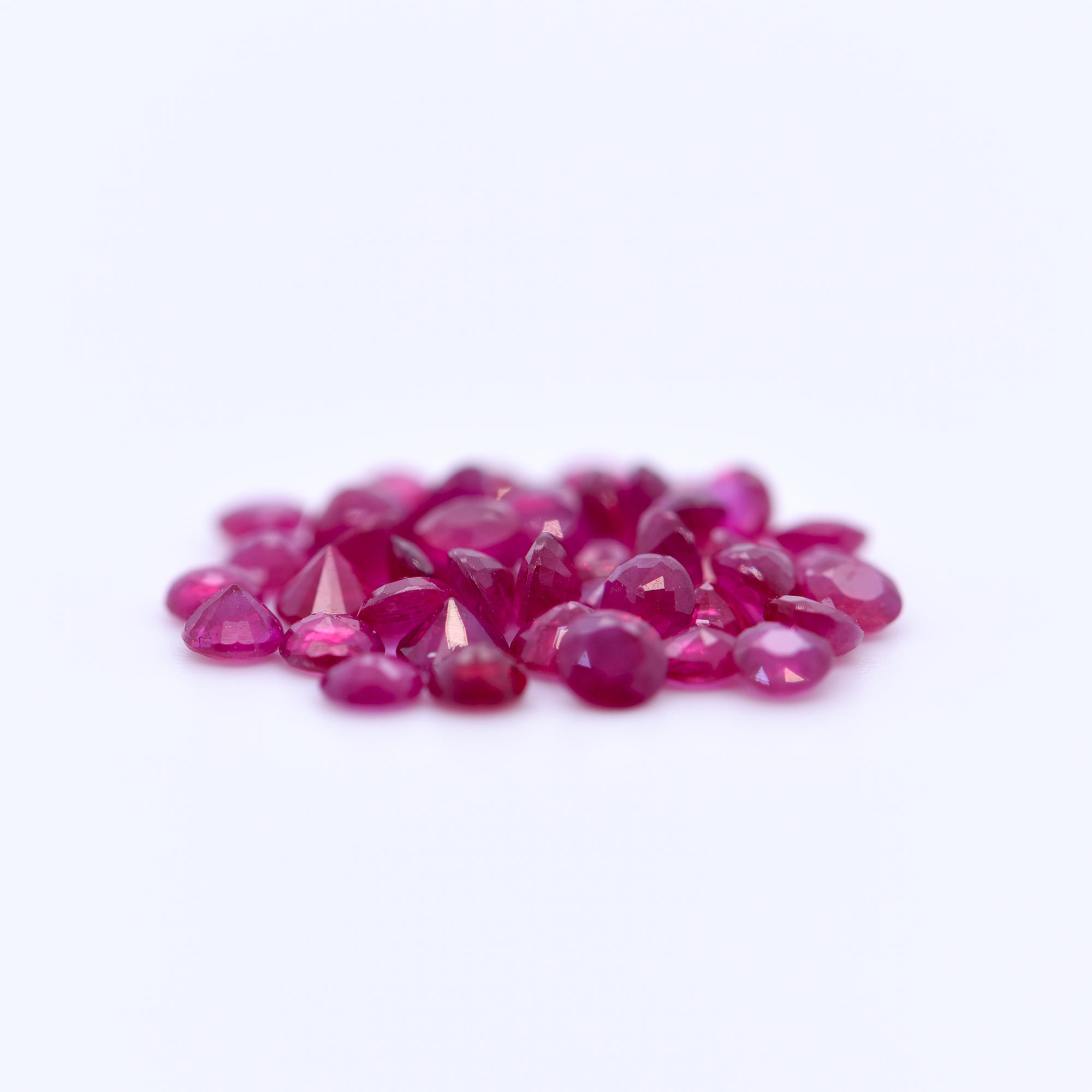 2.75mm Round Faceted Red Rubies