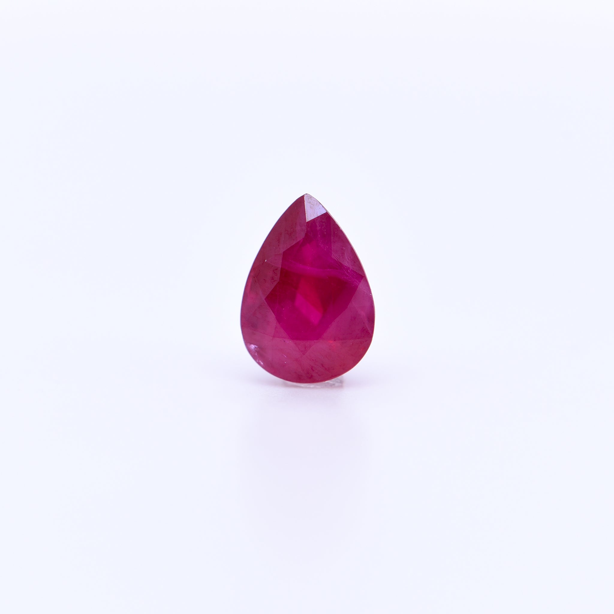 7X5 Pear Faceted Red Rubies