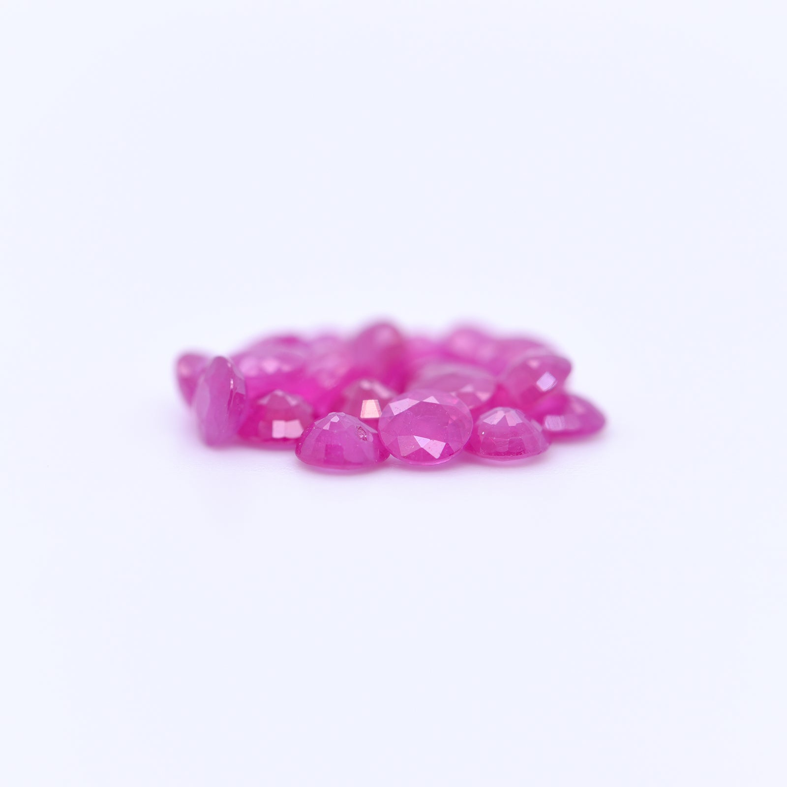 3.5mm Round Faceted Pink Rubies