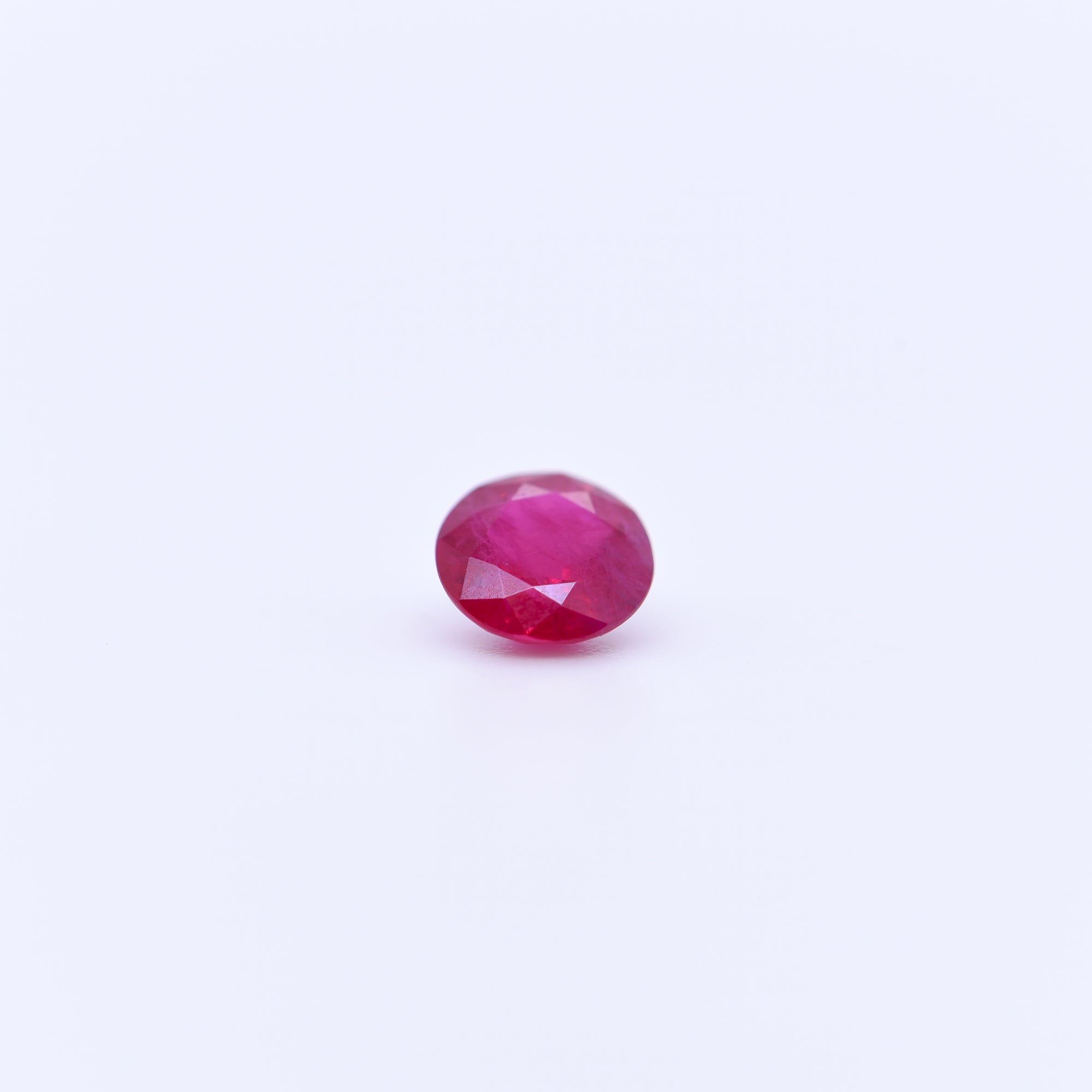 5.25mm Round Faceted Red Rubies