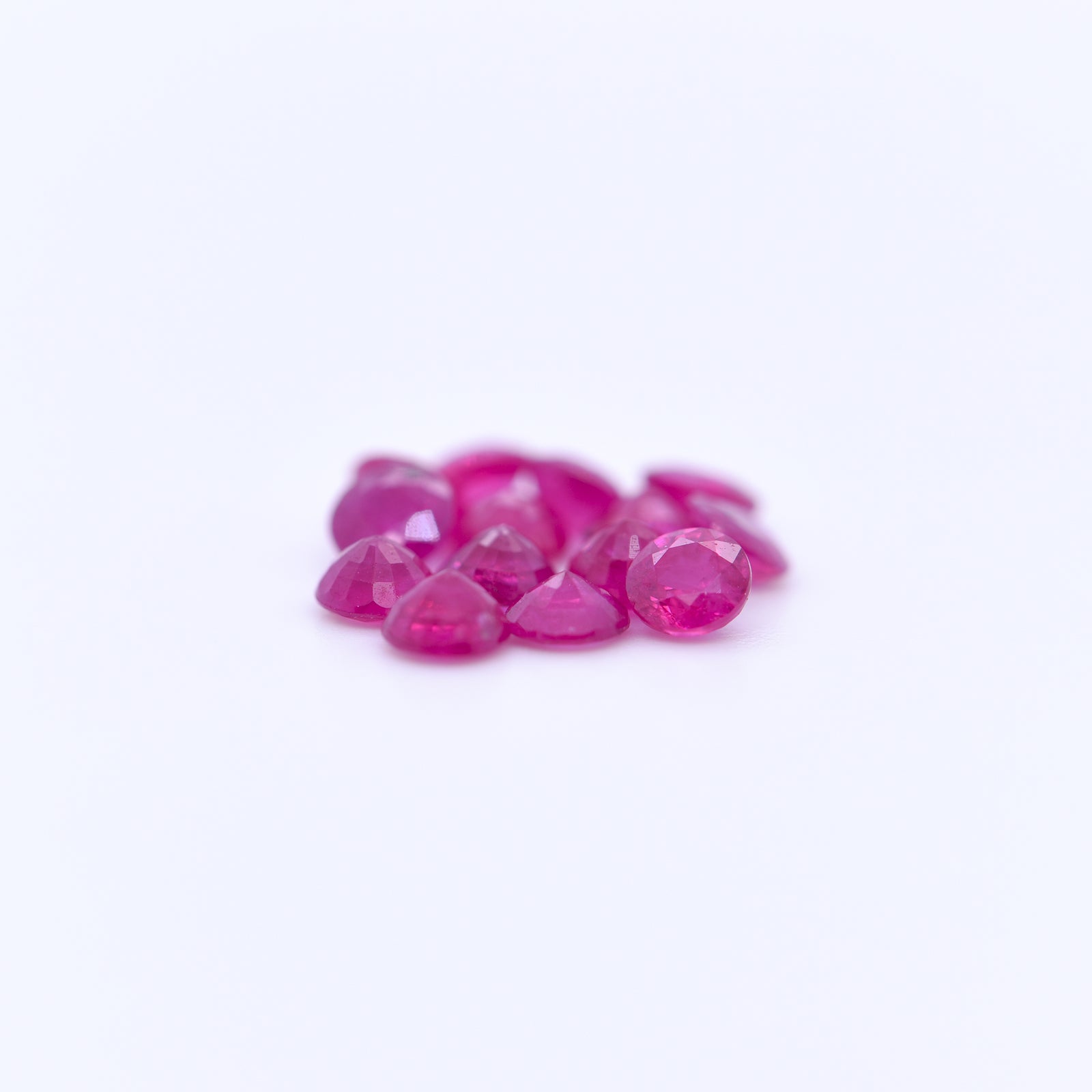 3.5mm Round Faceted Pink Rubies