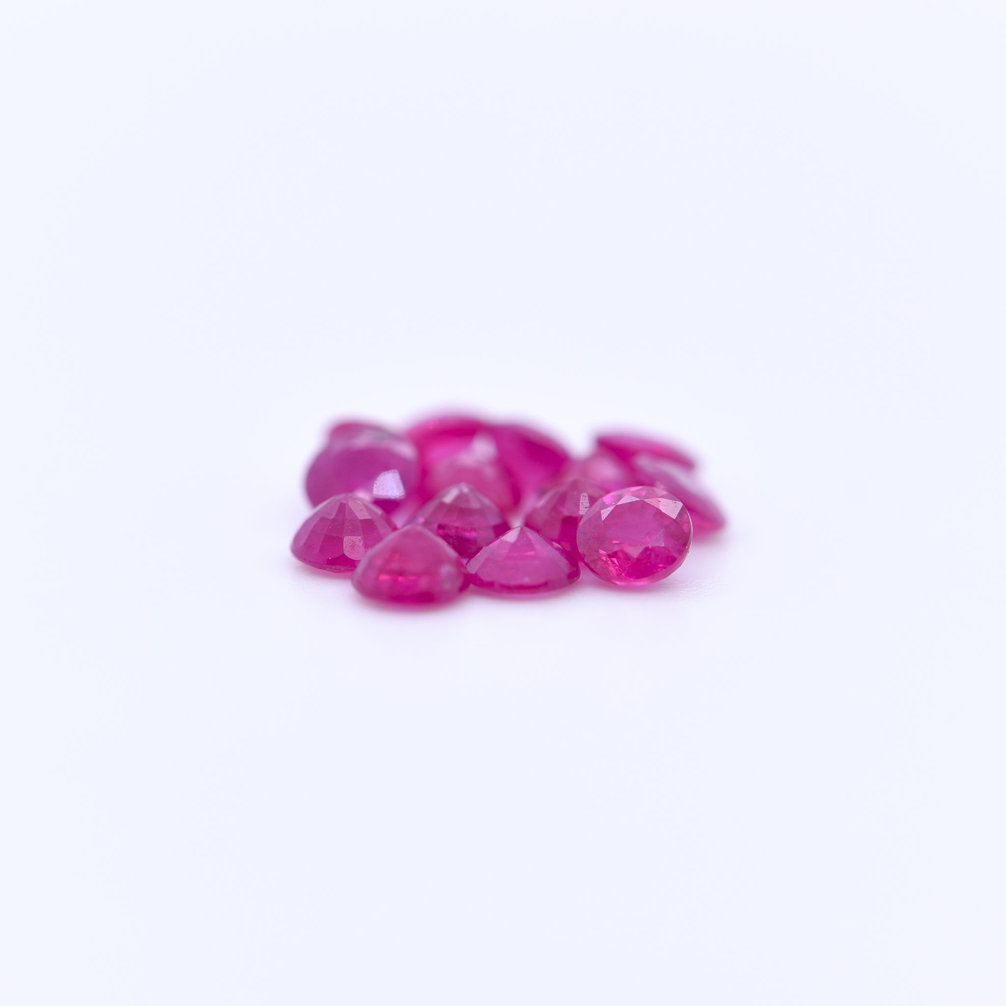 3.5mm Round Faceted Pink Rubies