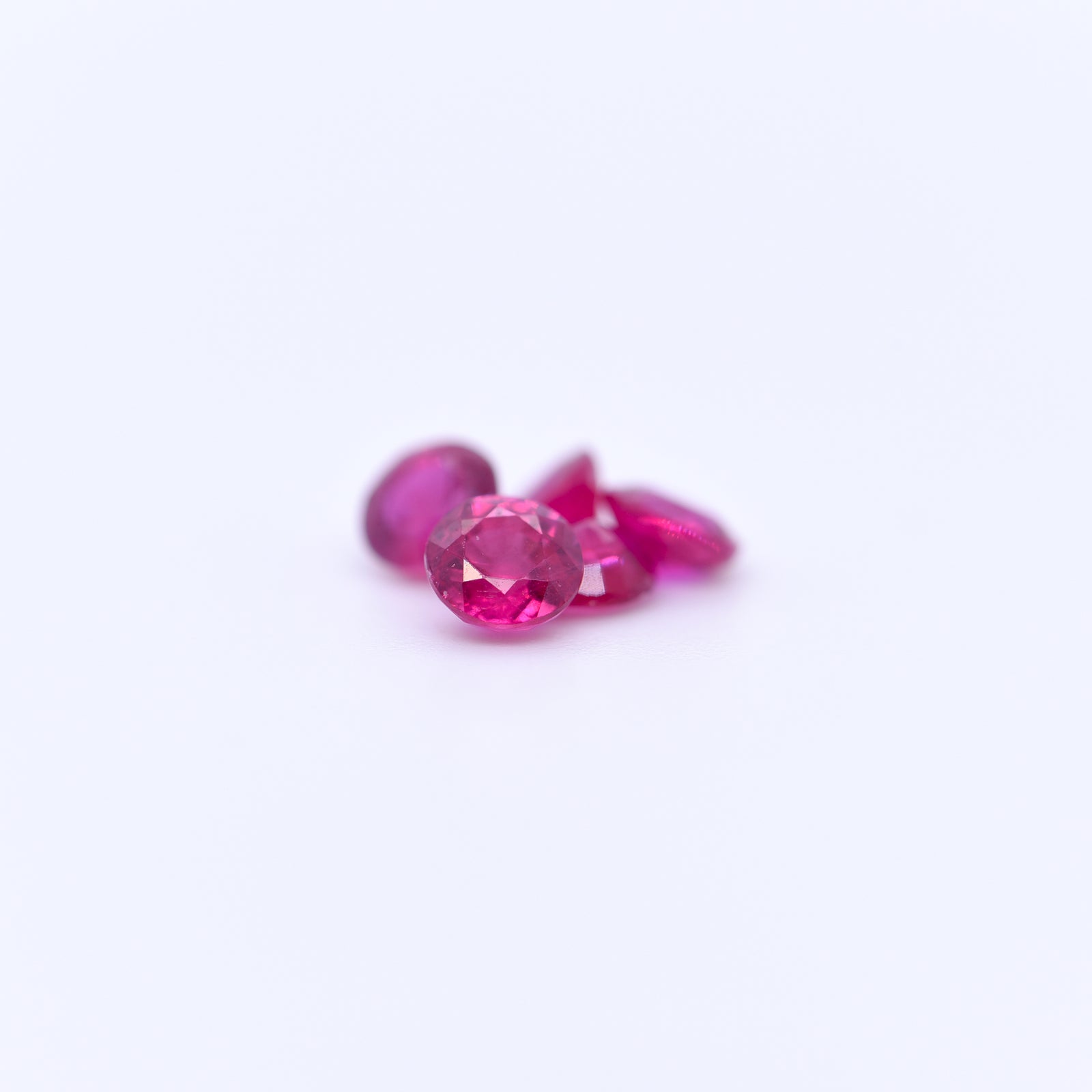 4mm Round Faceted Pink Rubies