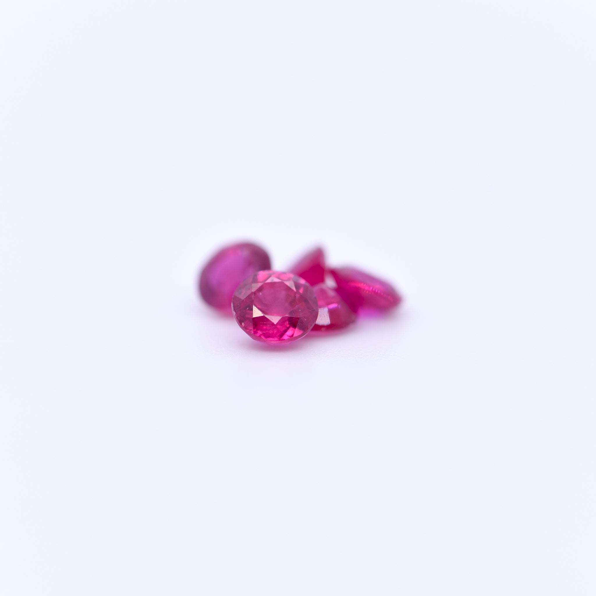 4mm Round Faceted Pink Rubies