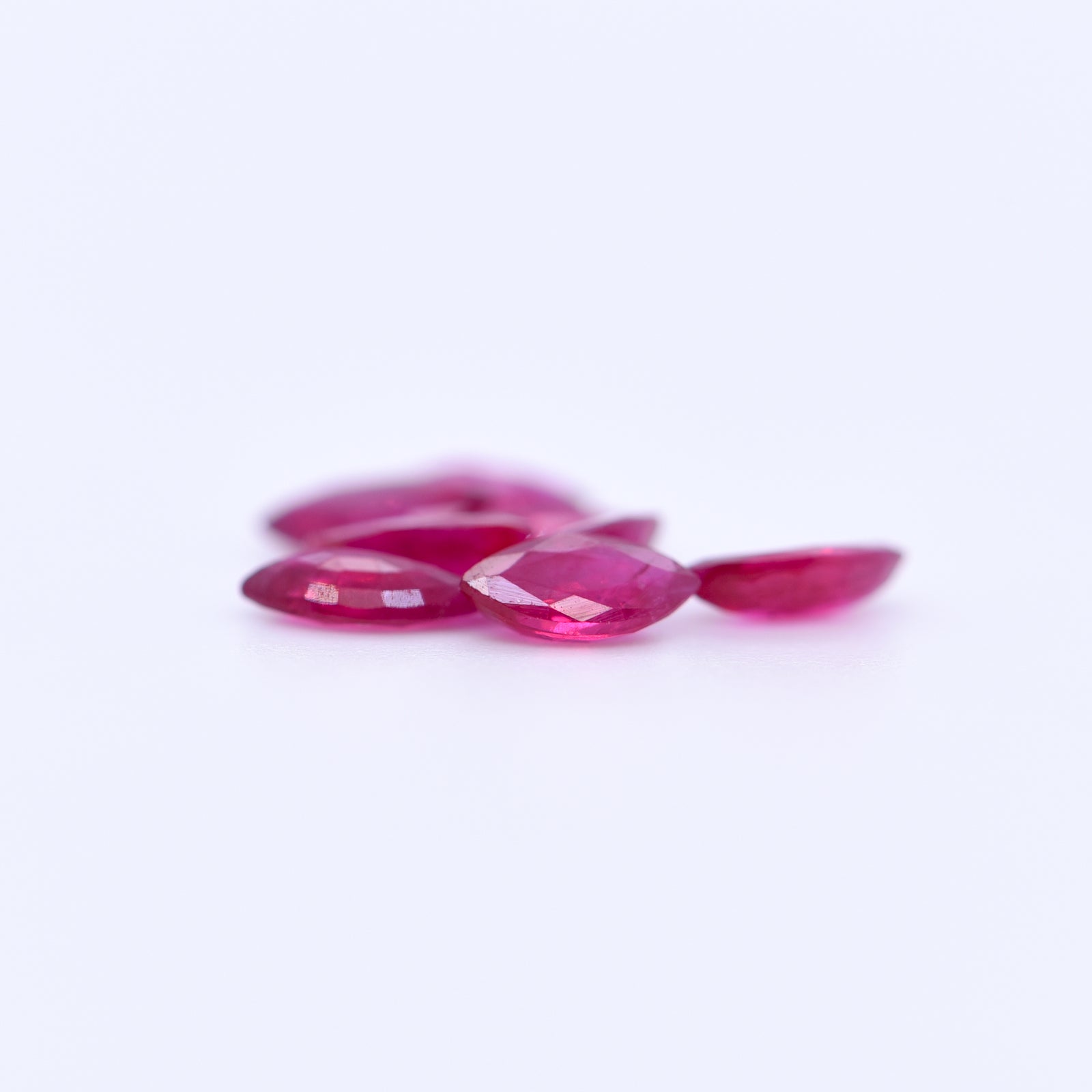 5X2.5 Marquise Faceted Red Rubies