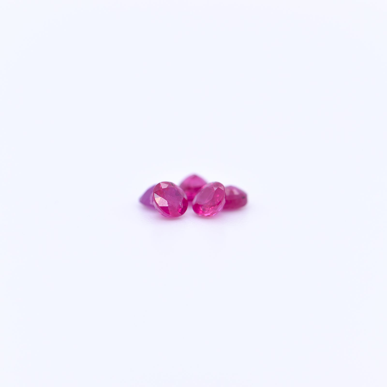 3mm Round Faceted Pink Rubies