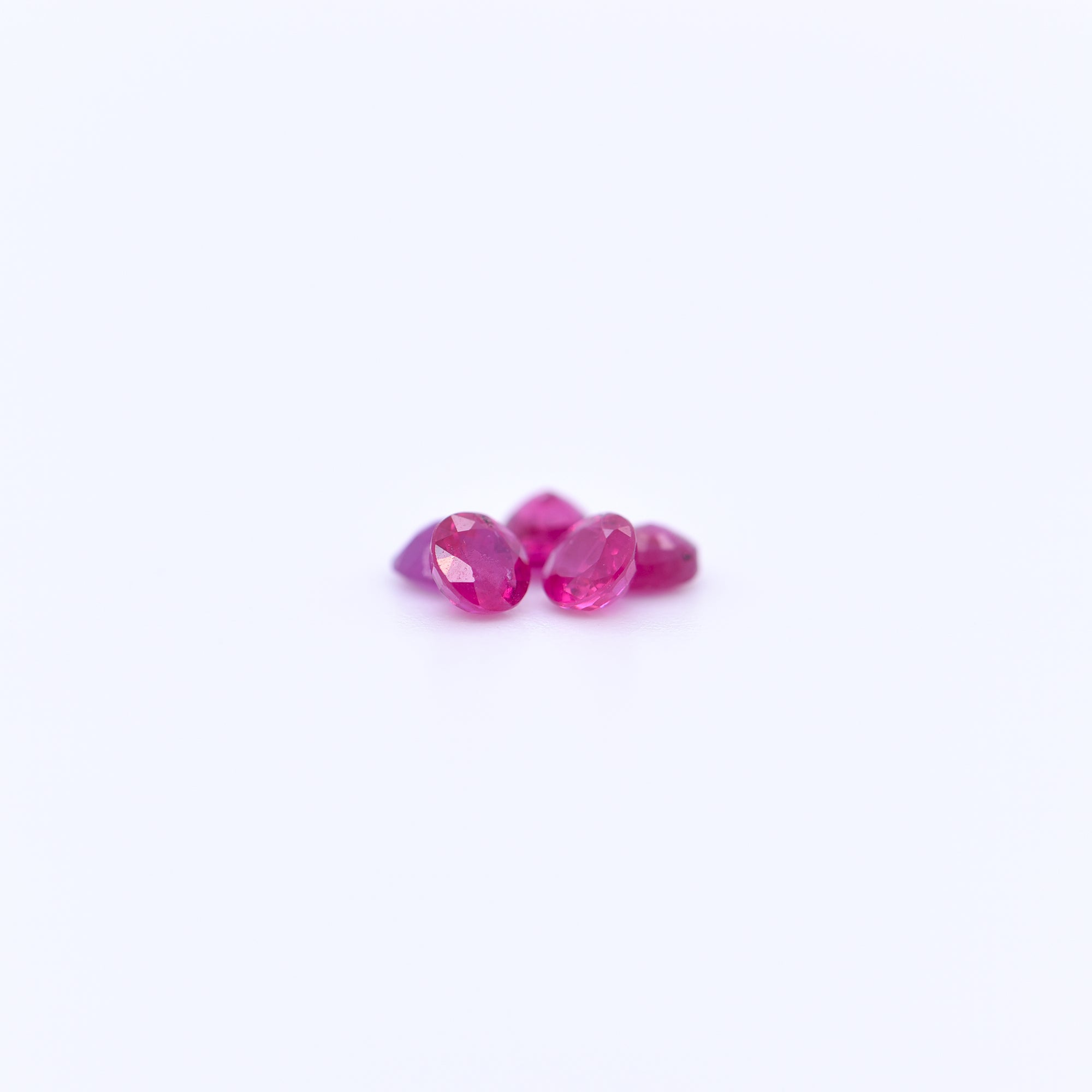 3mm Round Faceted Pink Rubies