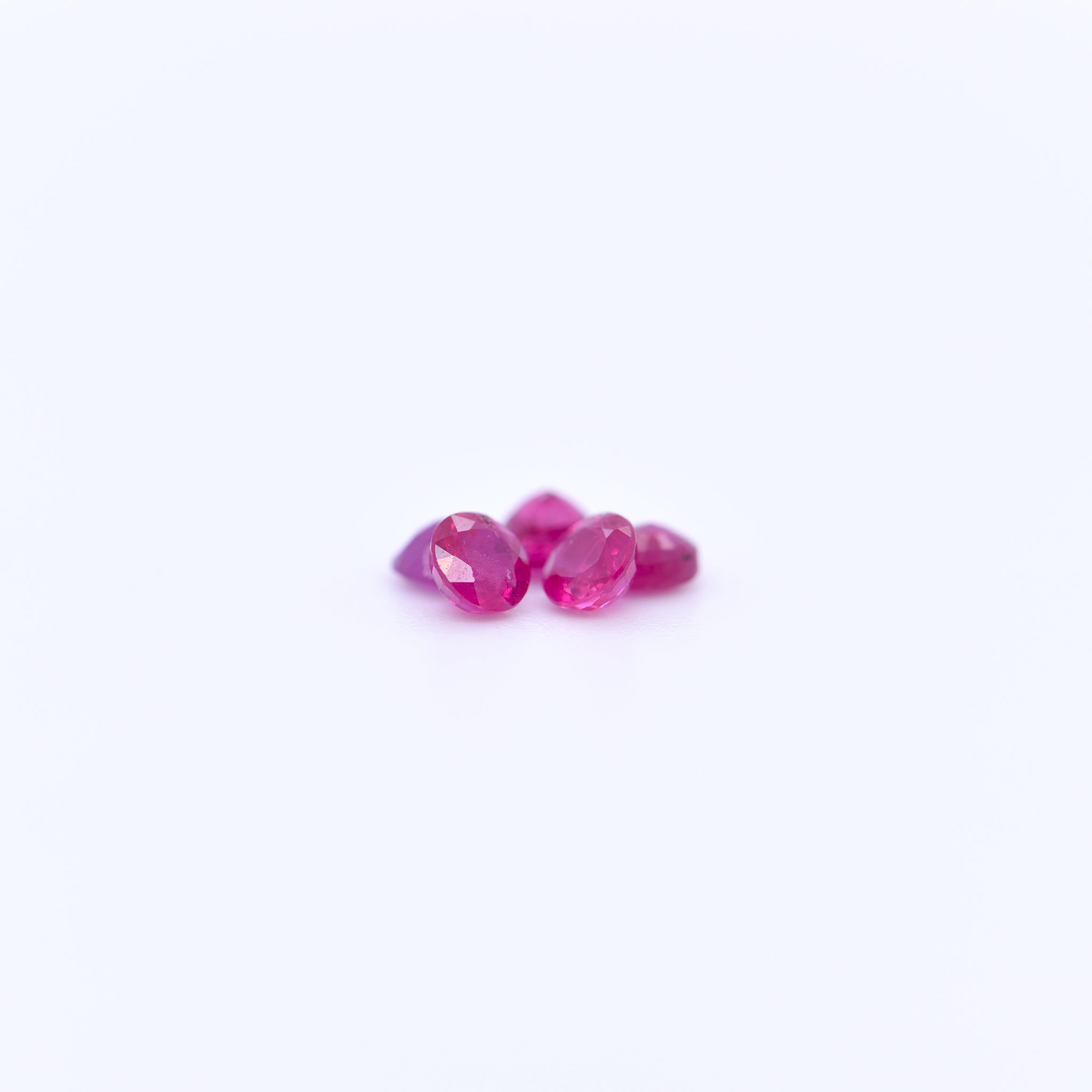 3mm Round Faceted Pink Rubies