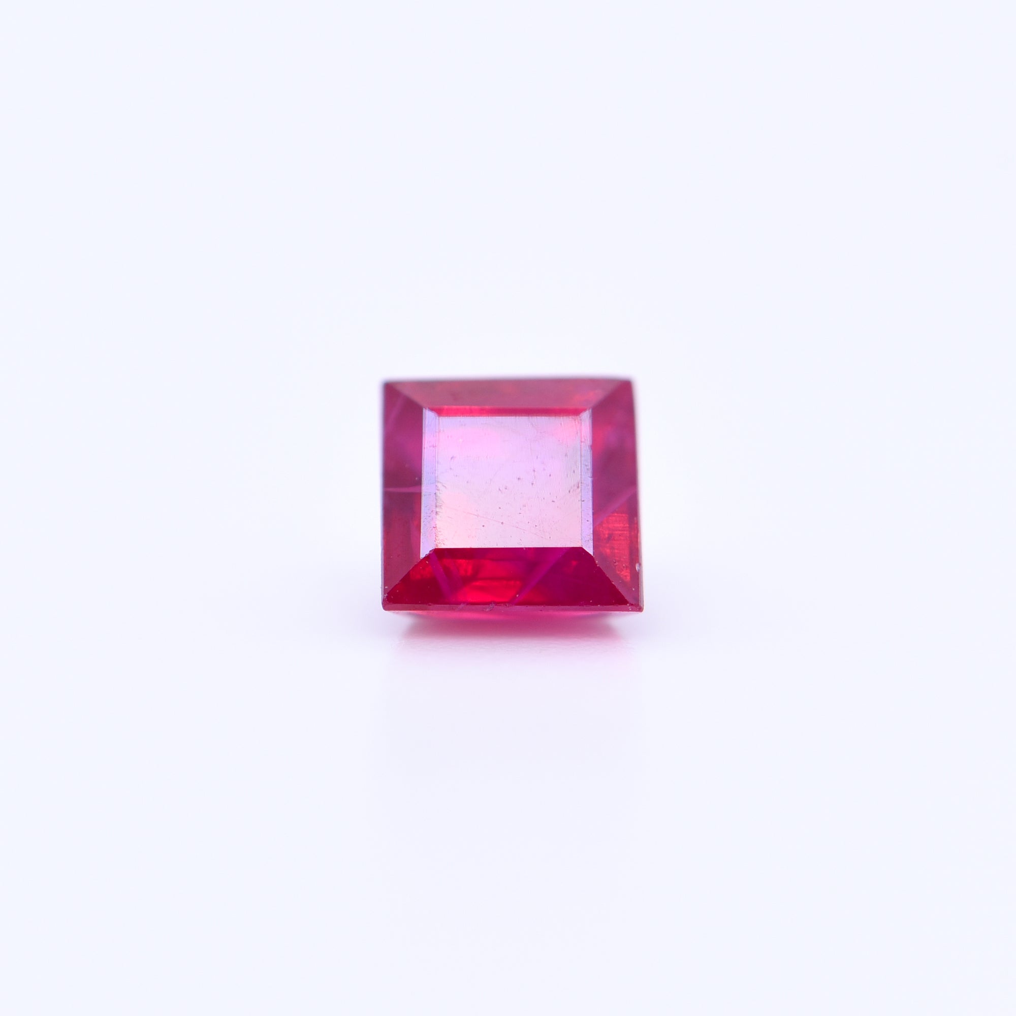 4x4 Square Step Cut Red Rubies