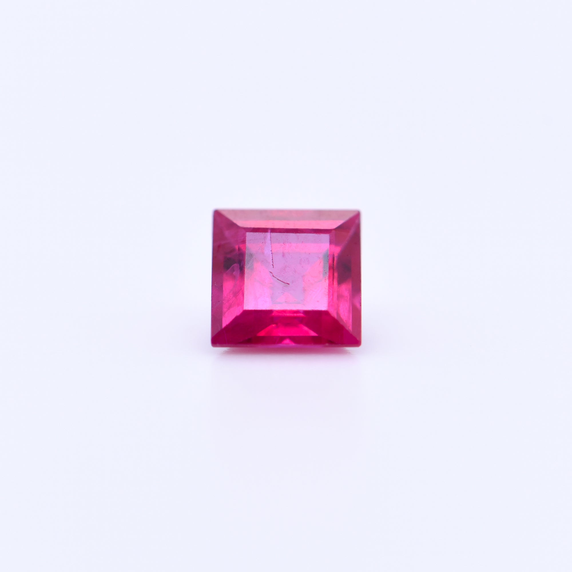 4.5x4.5 Square Step Cut Pink Rubies