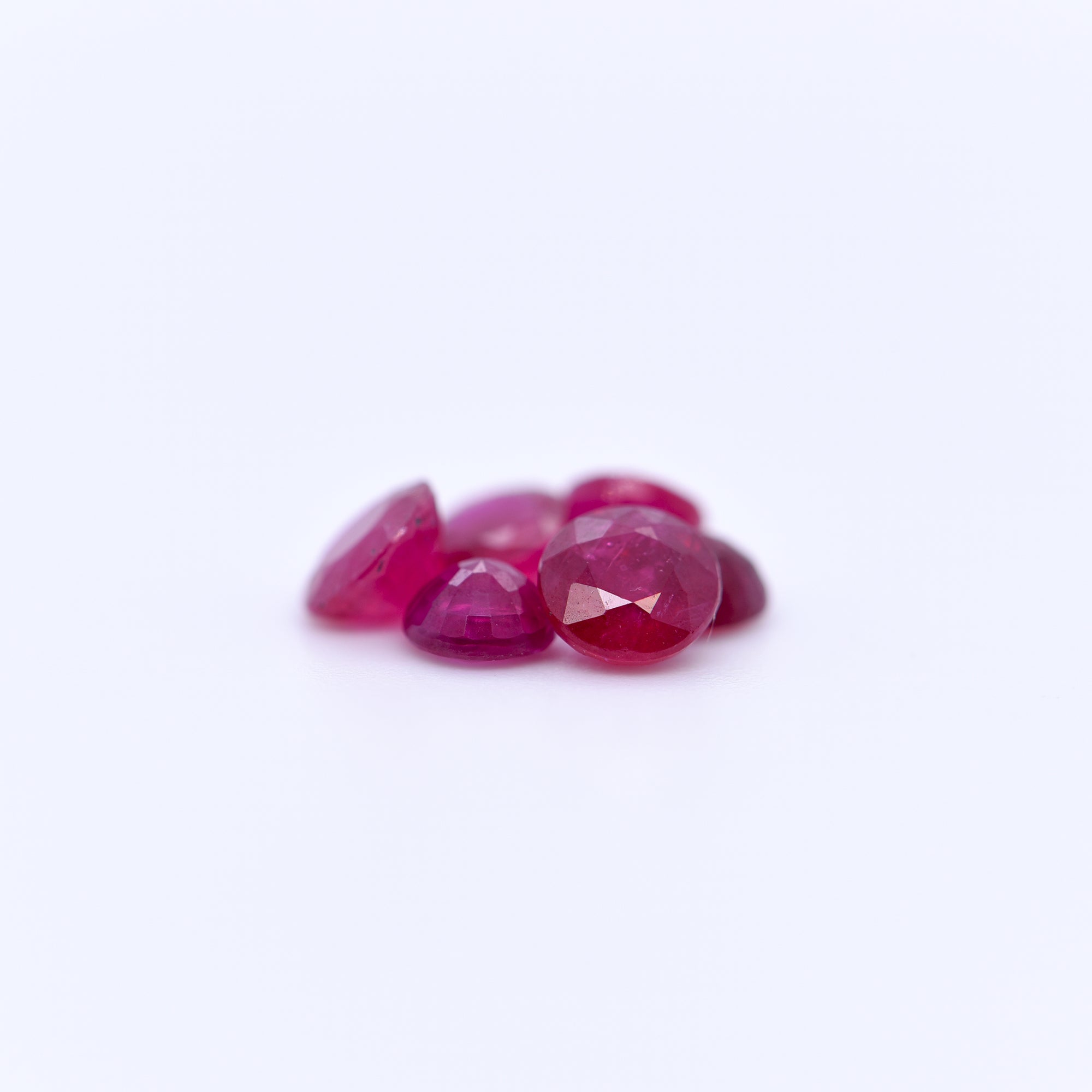 4.5mm Round Faceted Red Rubies