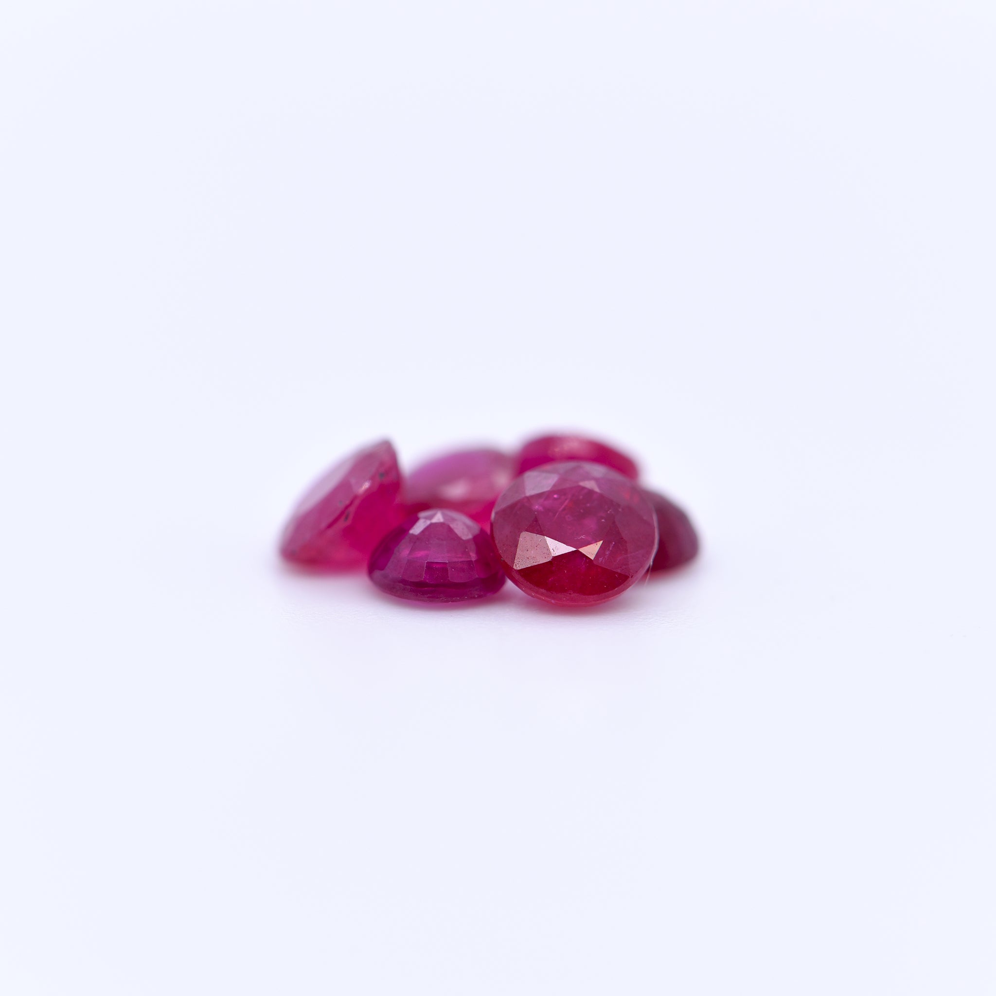 4.5mm Round Faceted Red Rubies