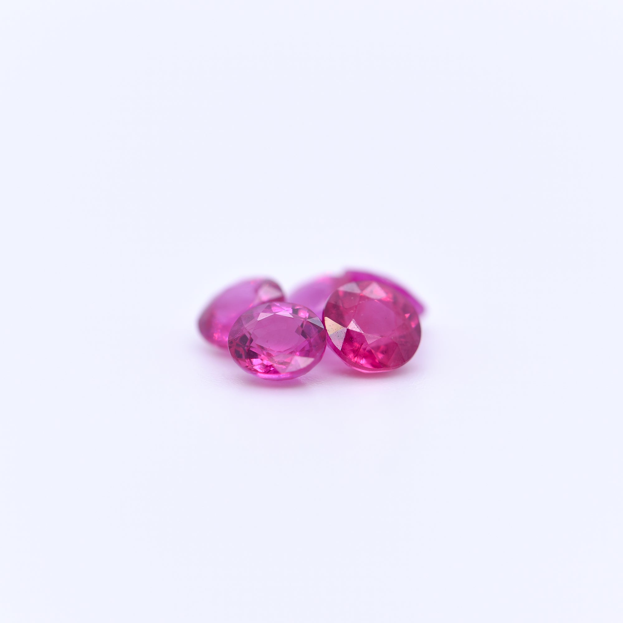 4.5mm Round Faceted Pink Rubies