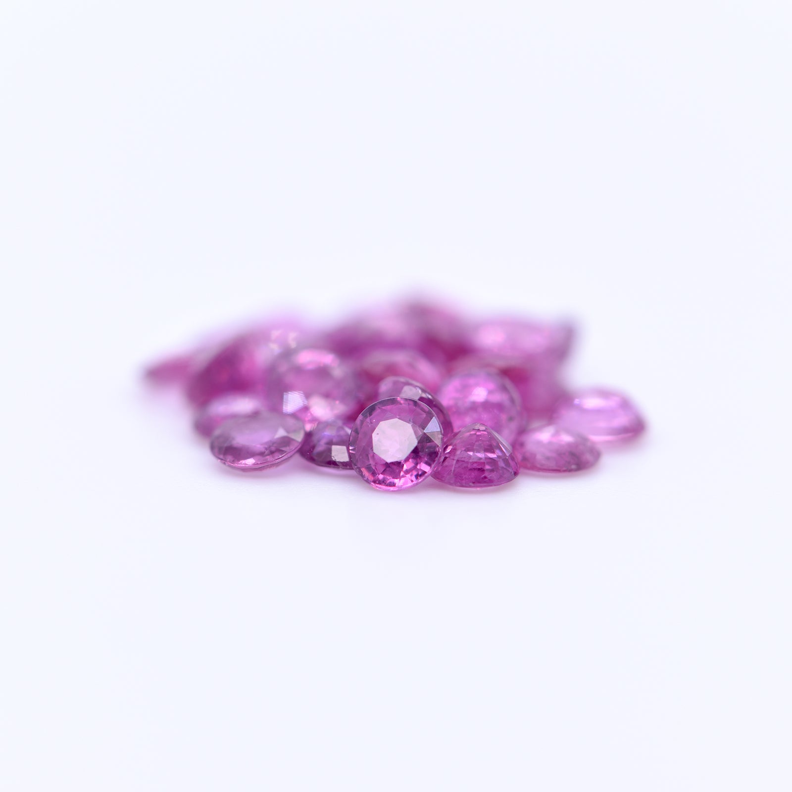 3.5mm Round Faceted Purple Rubies