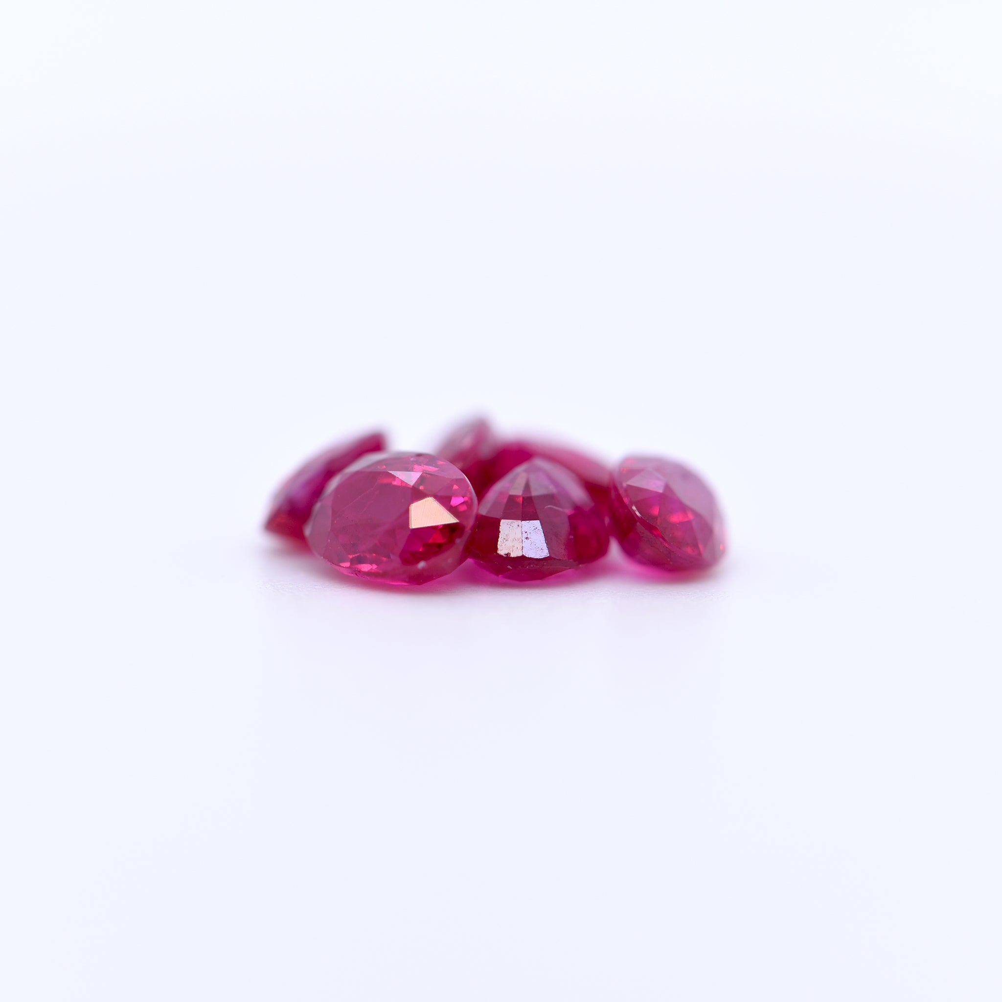 6x4 Oval Faceted Red Rubies