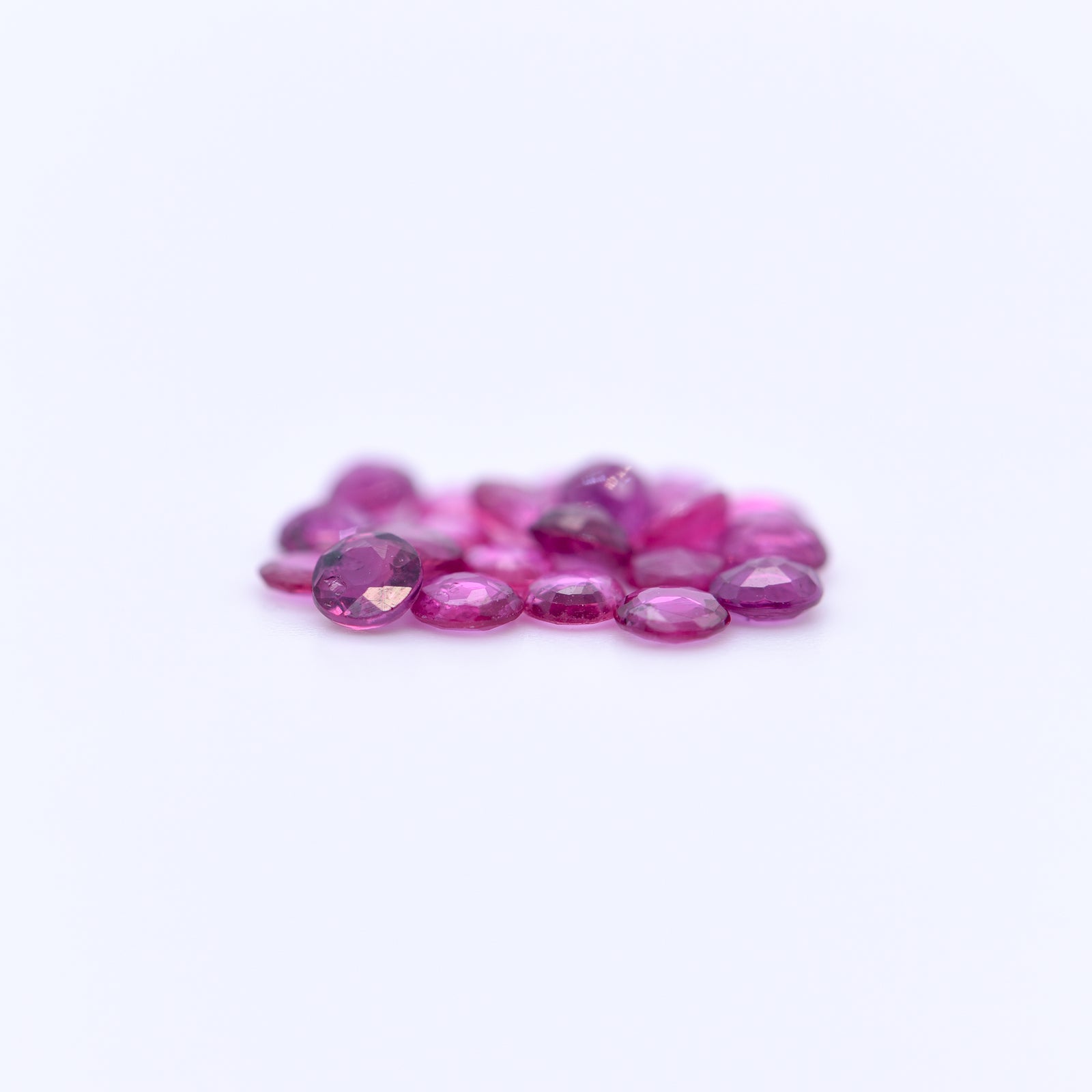 3mm Round Faceted Purple Rubies