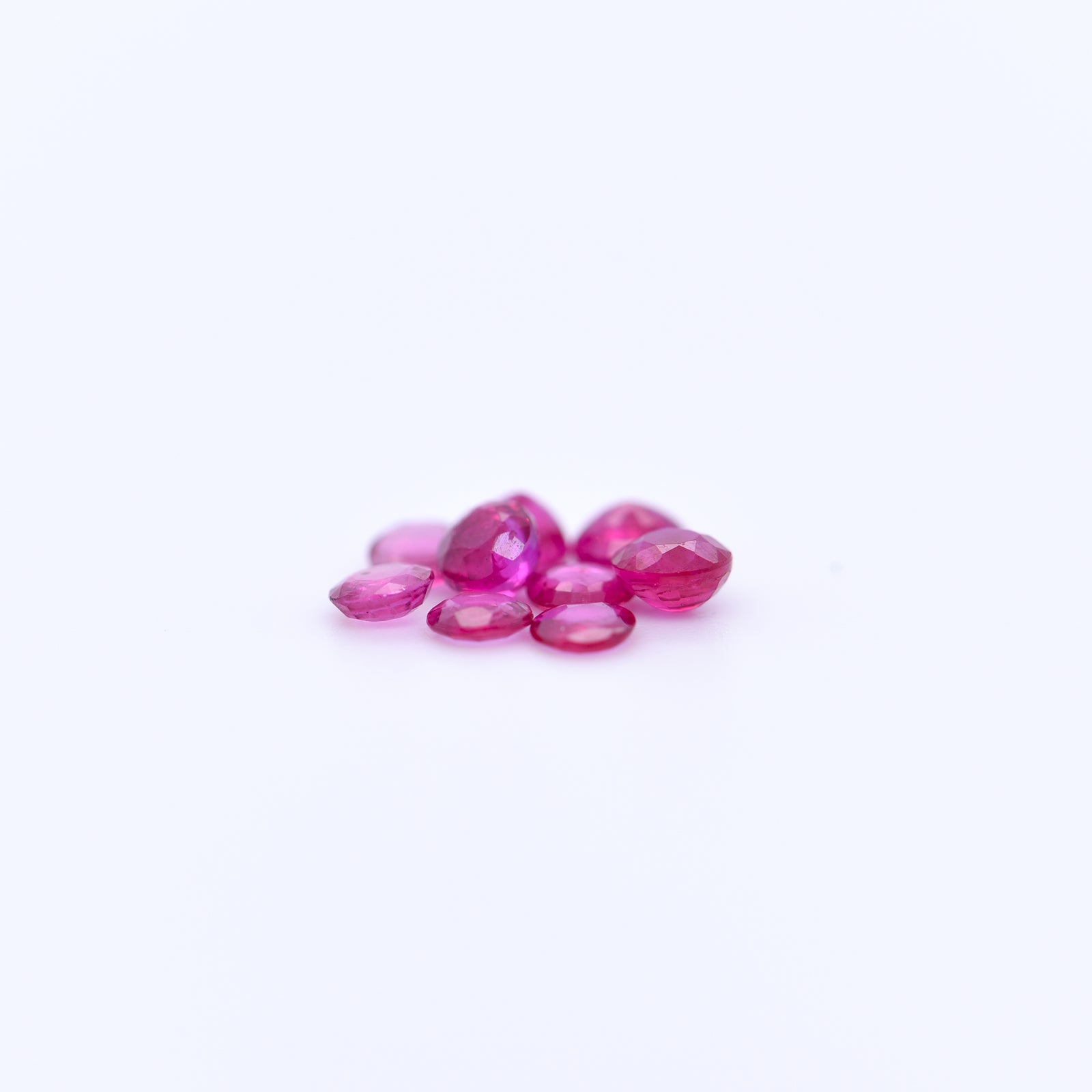 3mm Round Faceted Pink Rubies