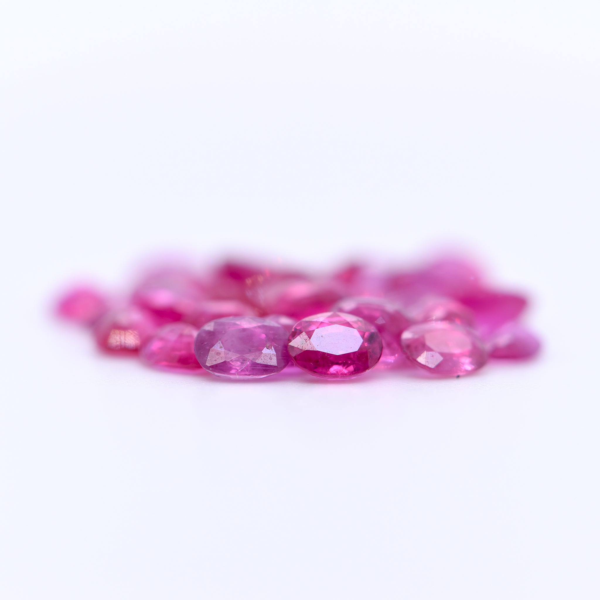 4x3 Oval Faceted Pink Rubies