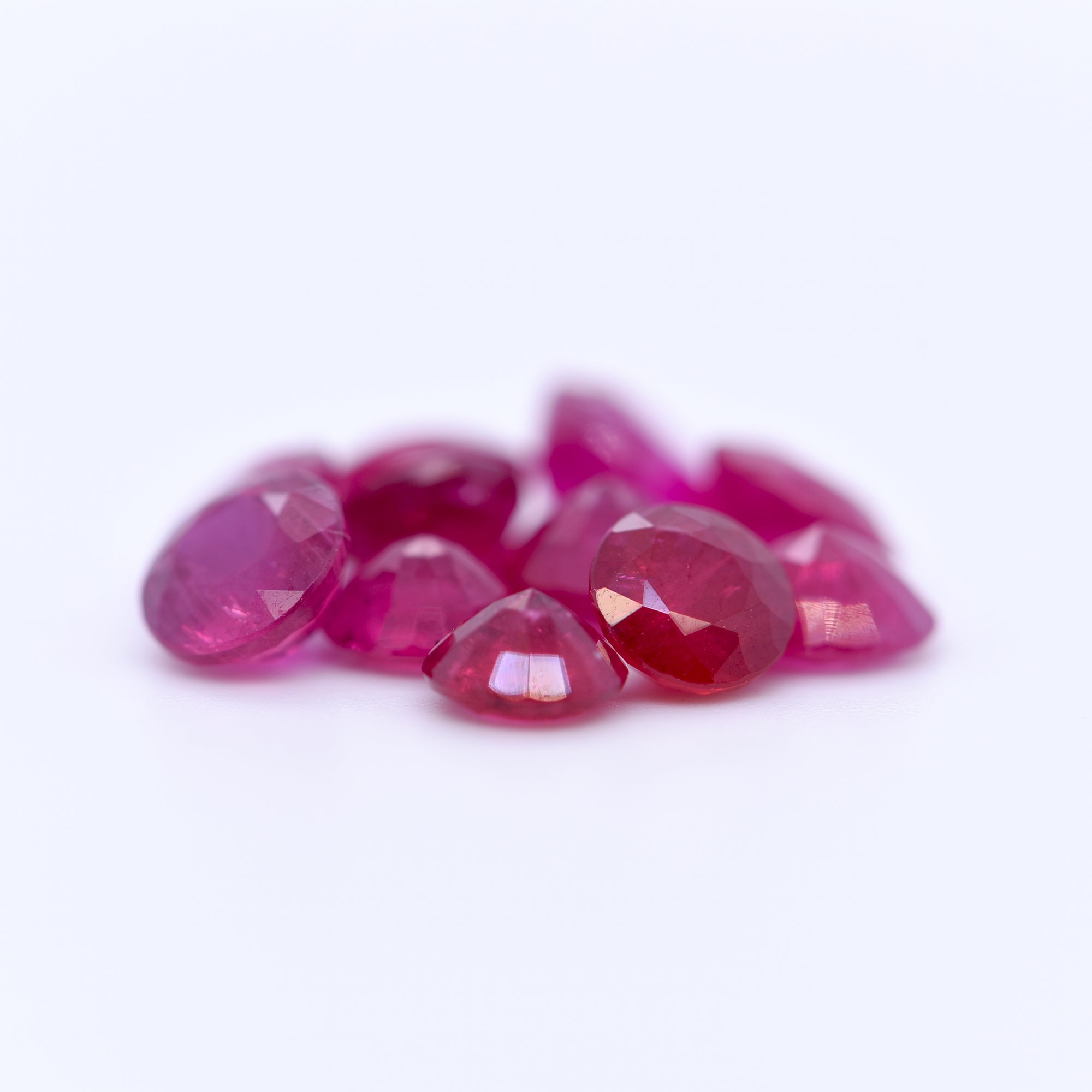 5.5mm Round Faceted Pink Rubies