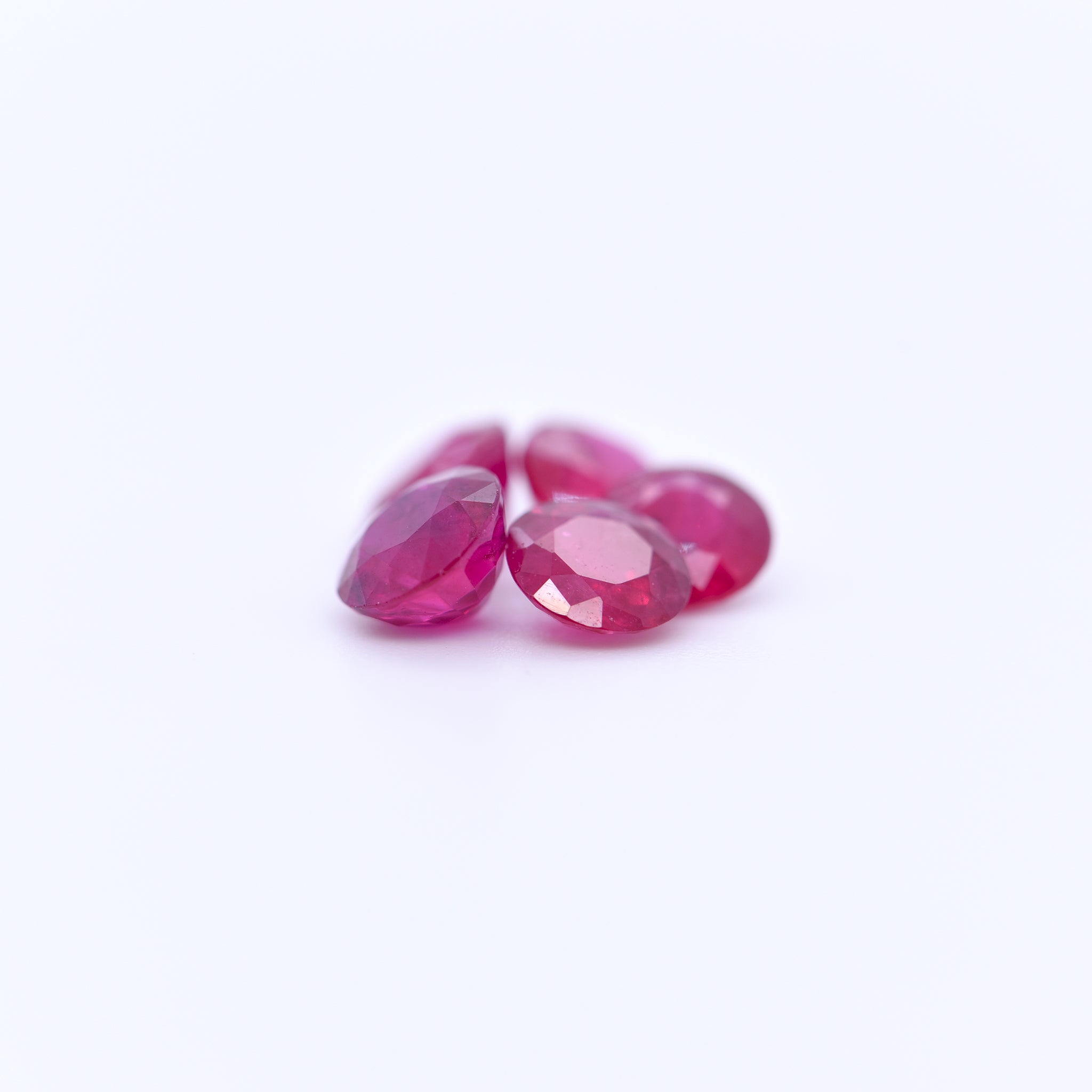 5mm Round Faceted Red Rubies