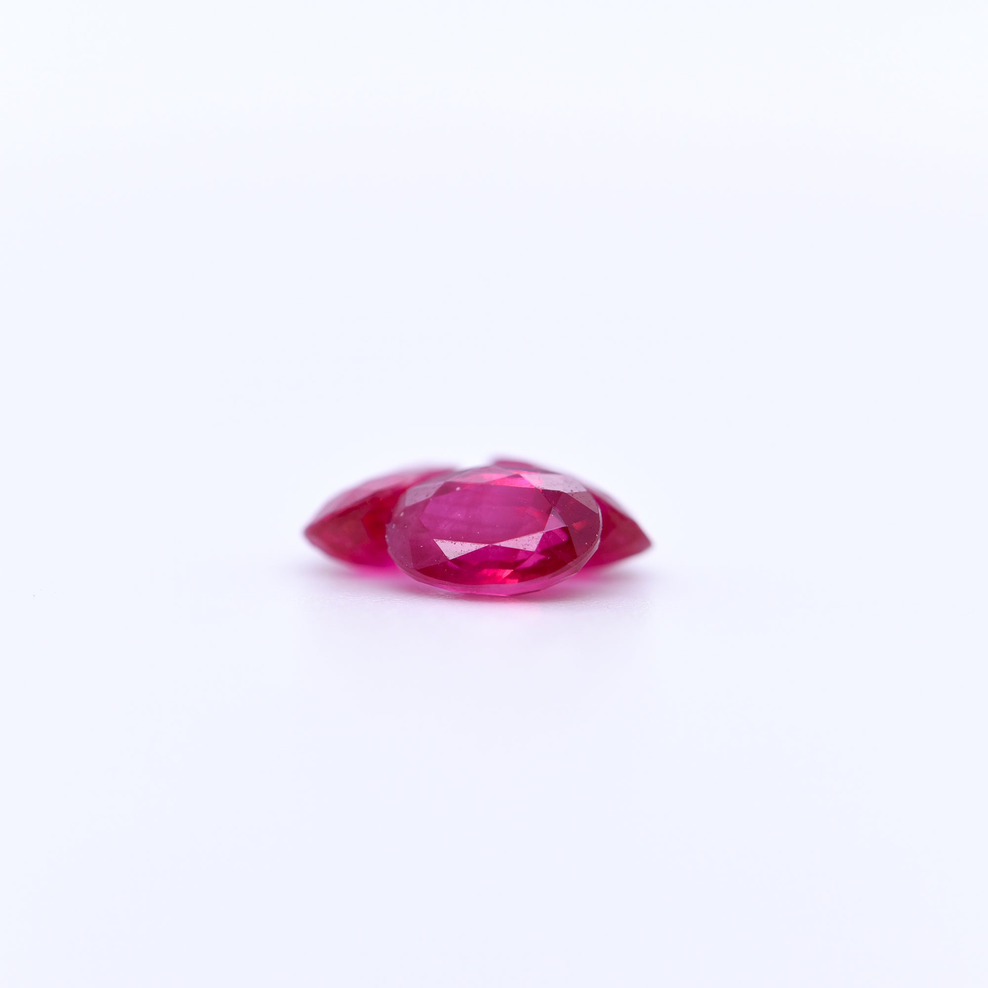 6x4 Oval Faceted Red Rubies