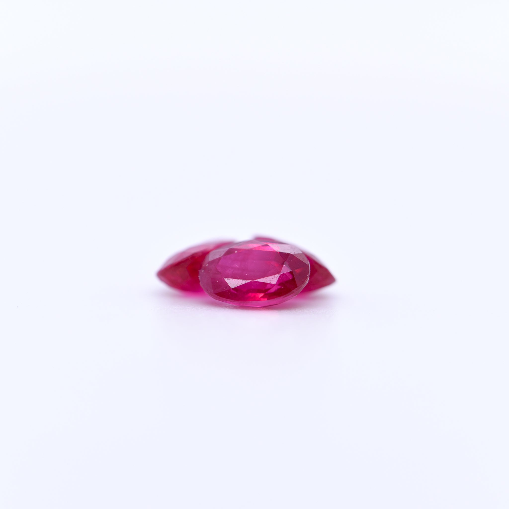 6x4 Oval Faceted Red Rubies