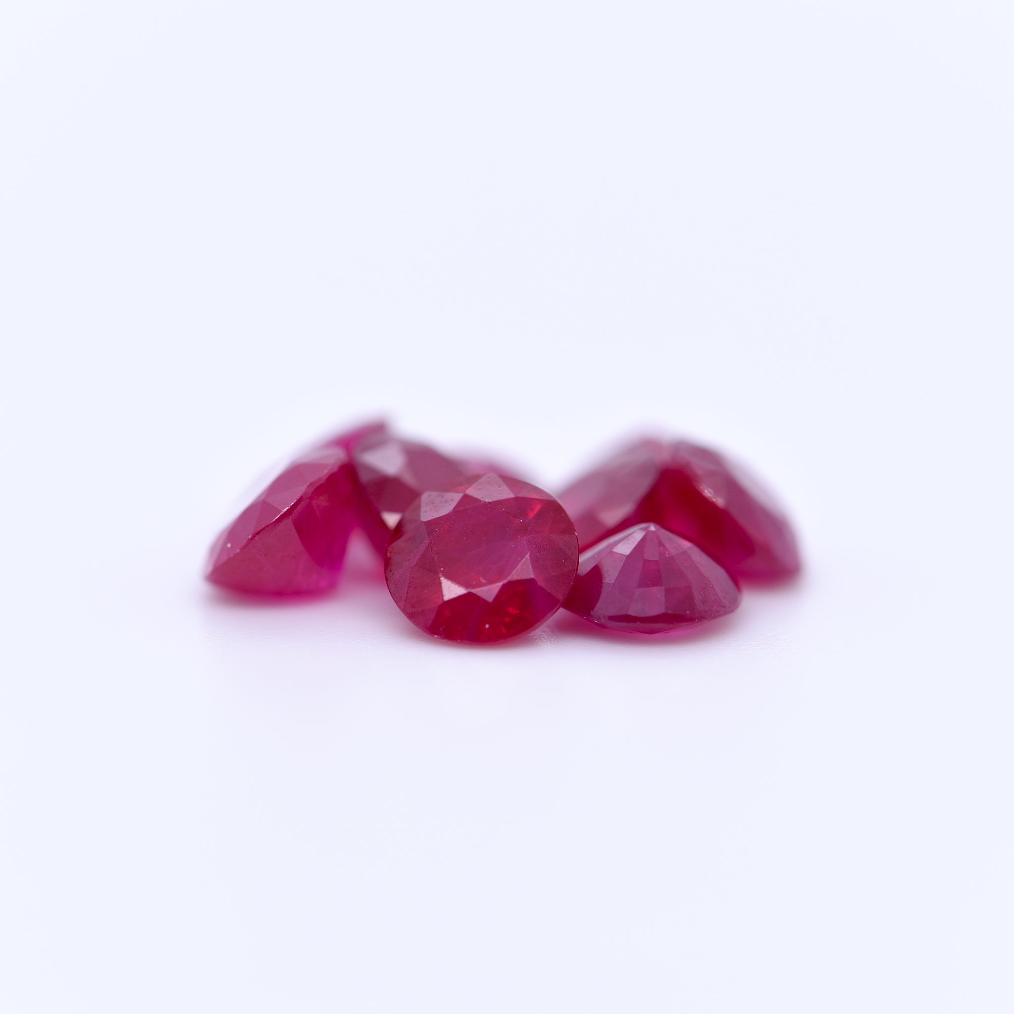 5mm Round Faceted Red Rubies