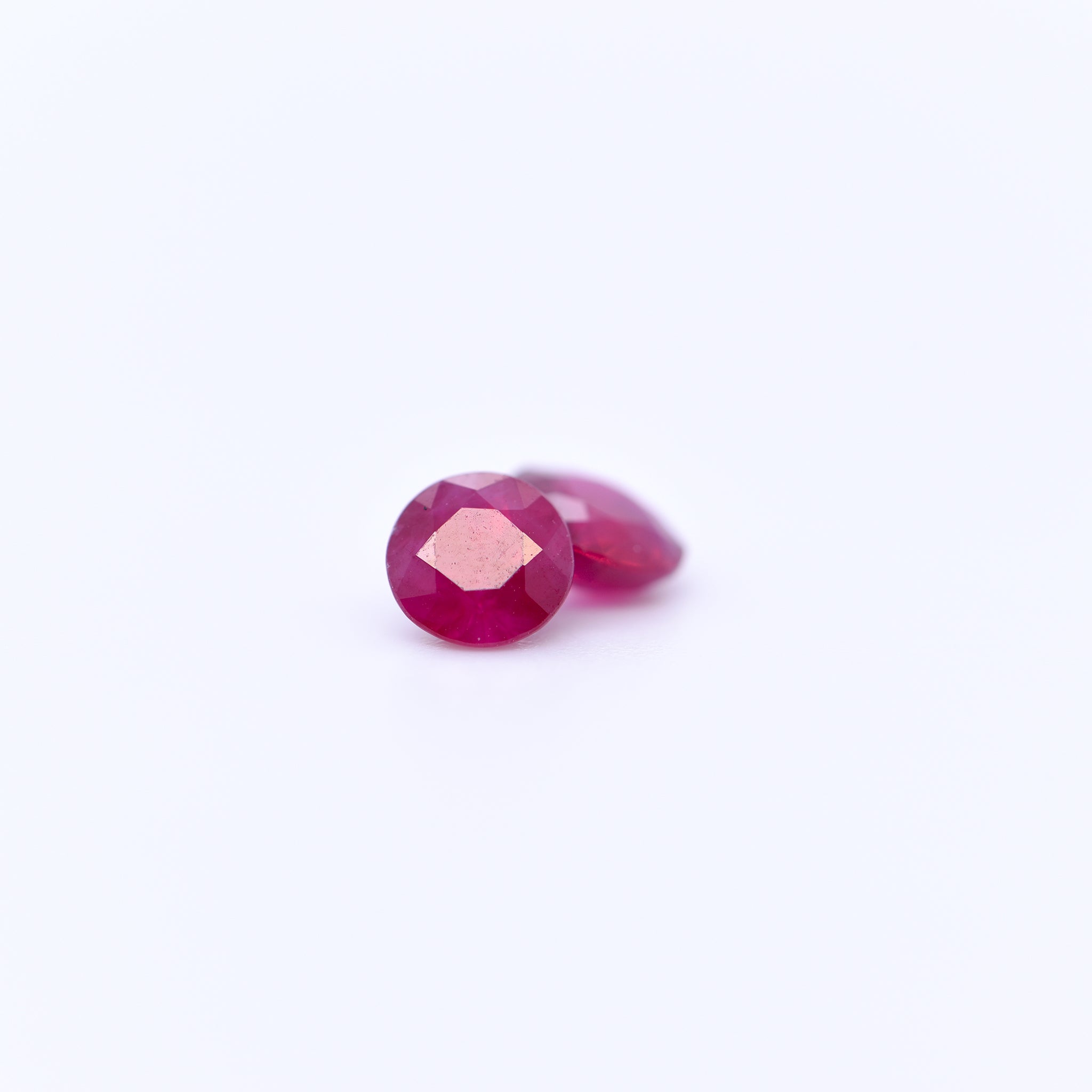 5mm Round Faceted Red Rubies