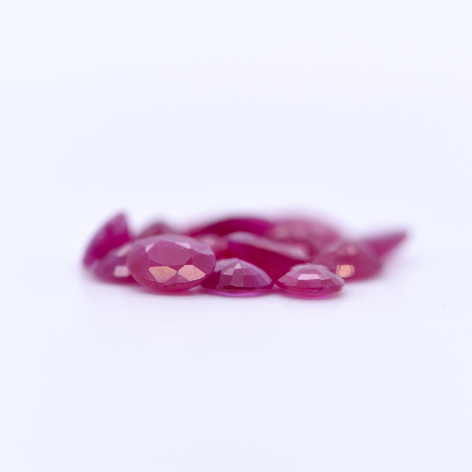 5X4 Oval Faceted Red Rubies