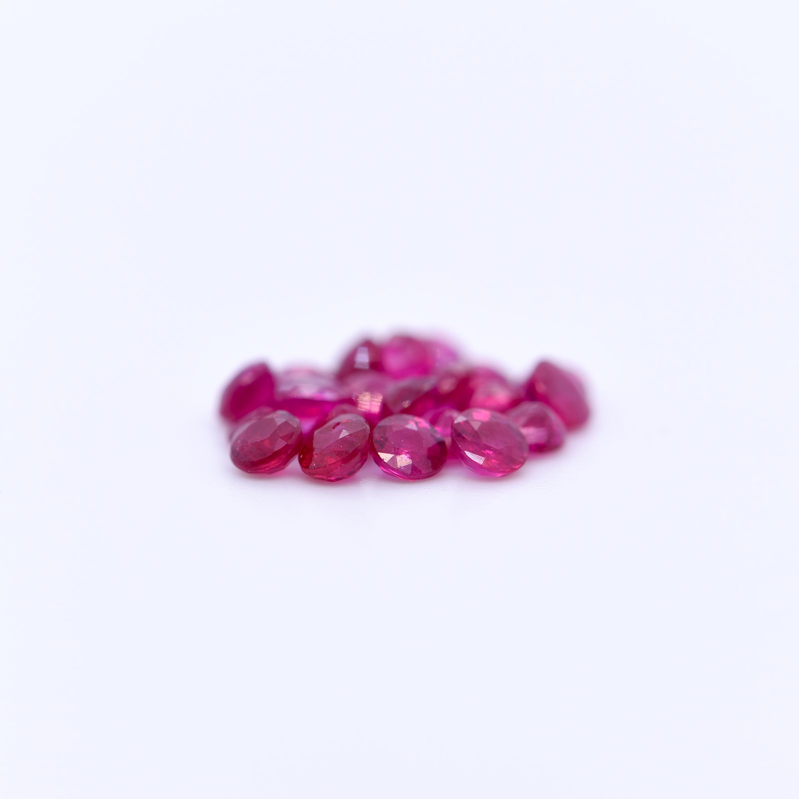 3mm Round Faceted Red Rubies