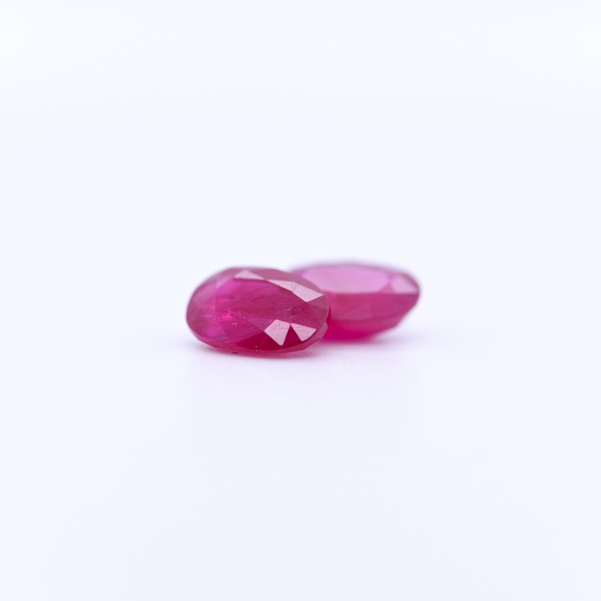 7x5 Oval Faceted Red Rubies