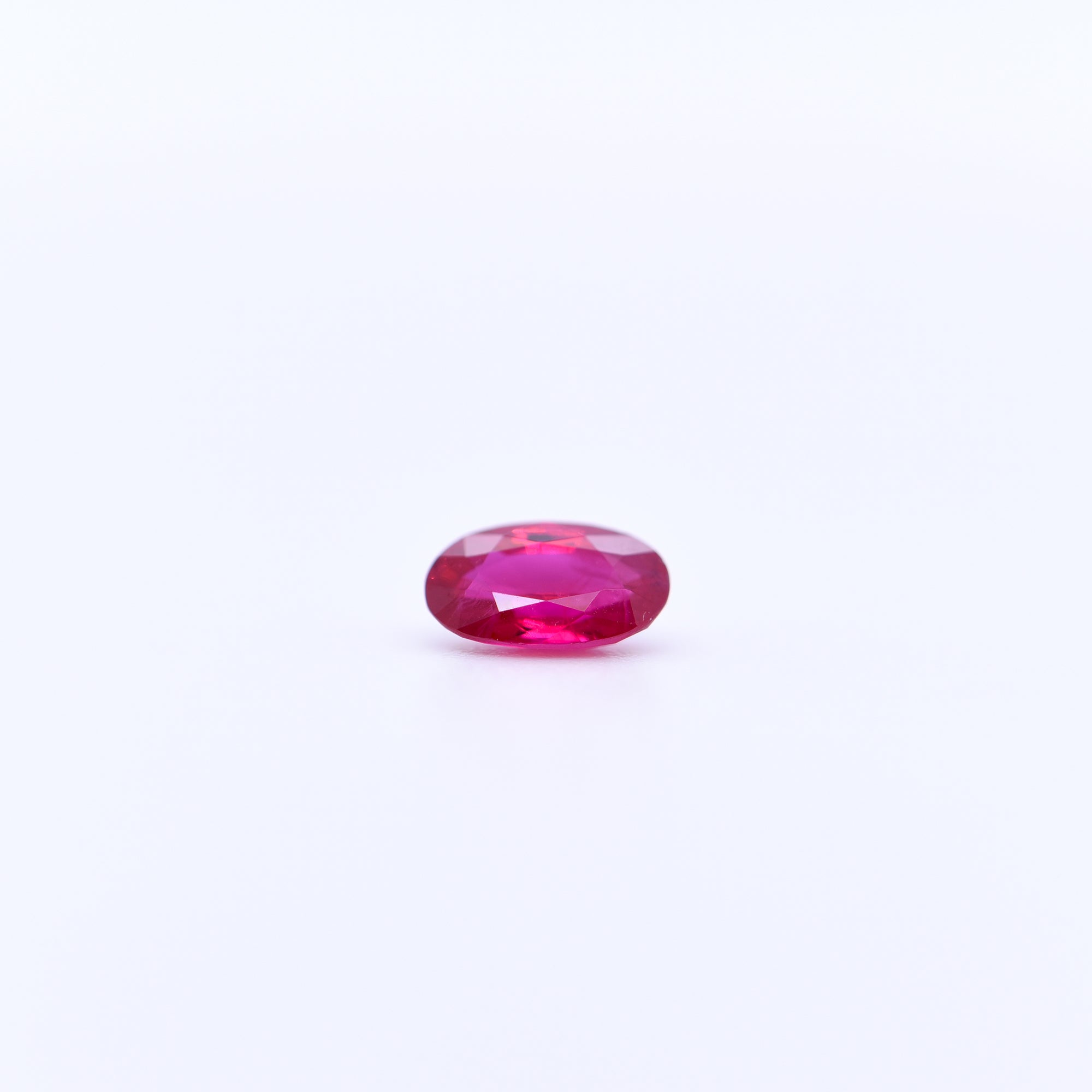 6x4 Oval Faceted Red Rubies