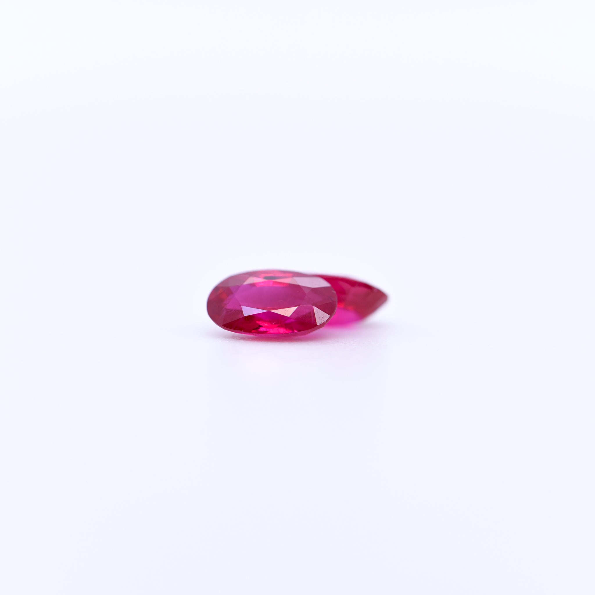6x4 Oval Faceted Red Rubies