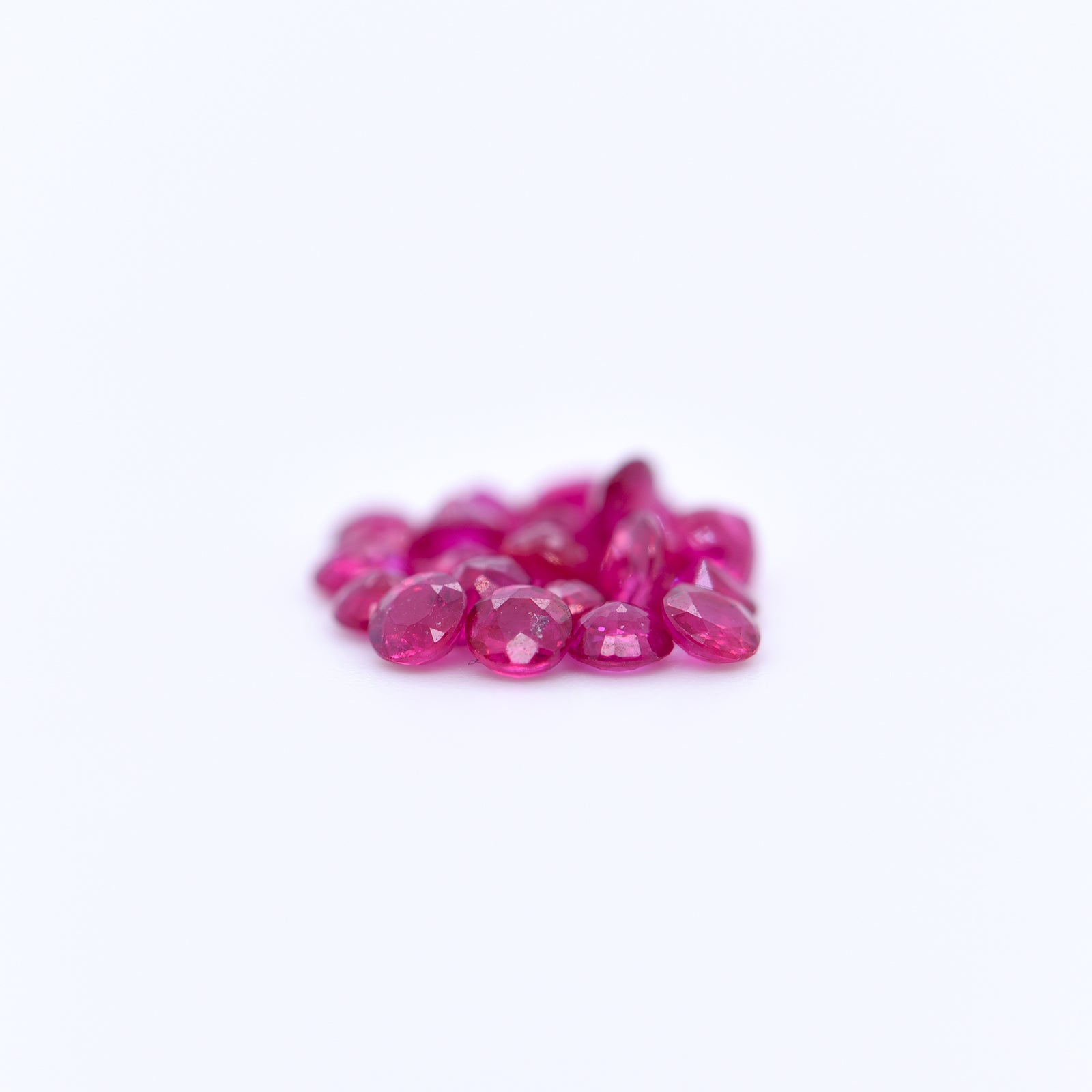 2.75mm Round Faceted Pink Rubies