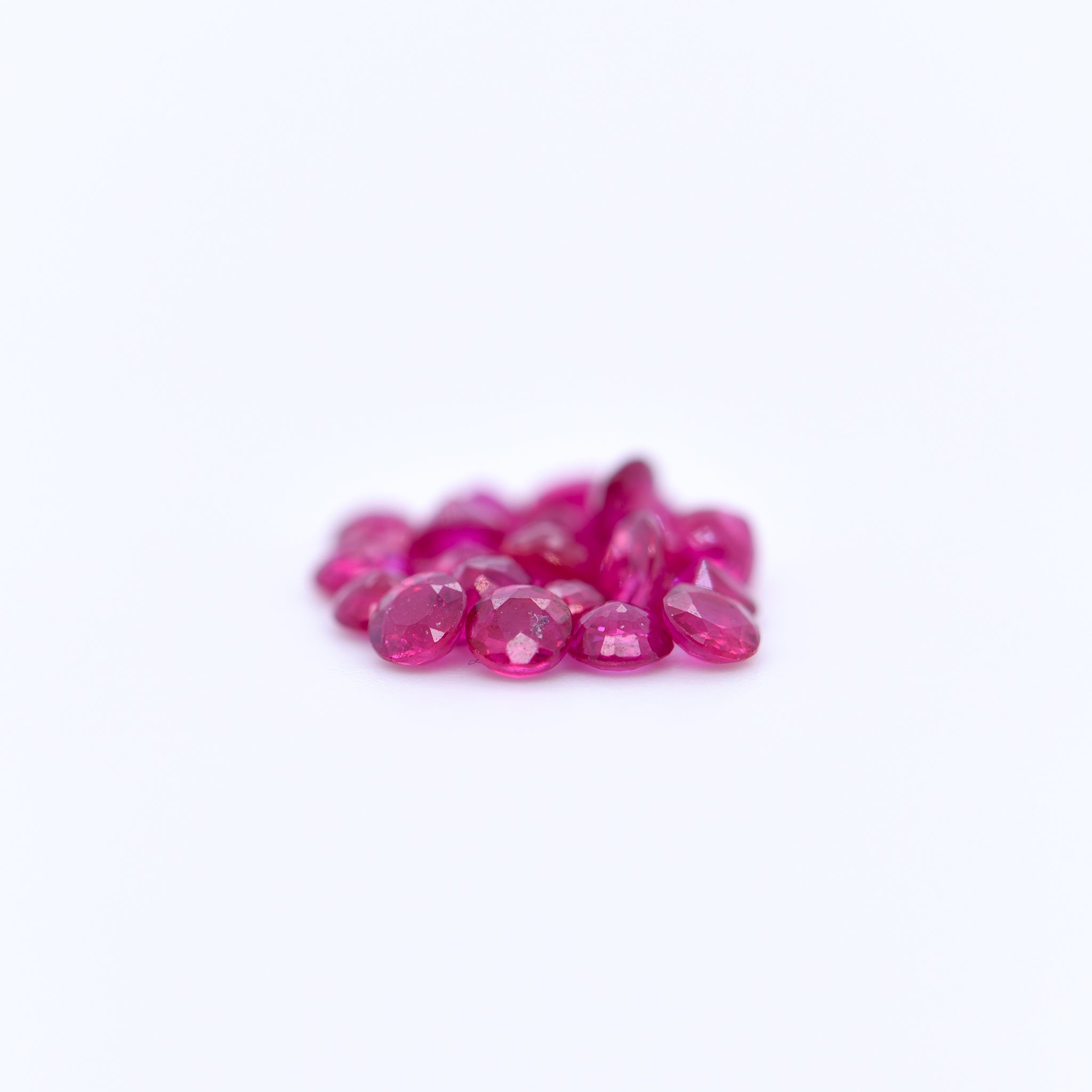 2.75mm Round Faceted Pink Rubies