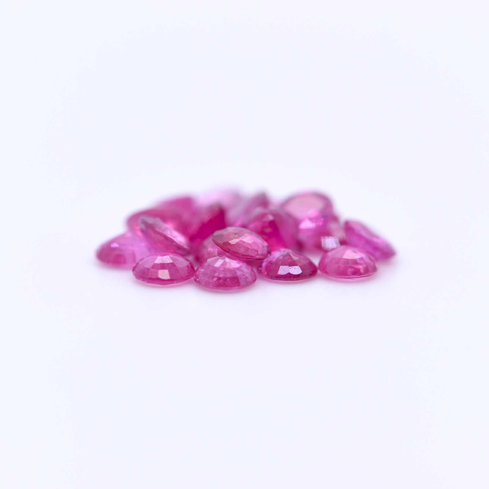 3.75mm Round Faceted Pink Rubies