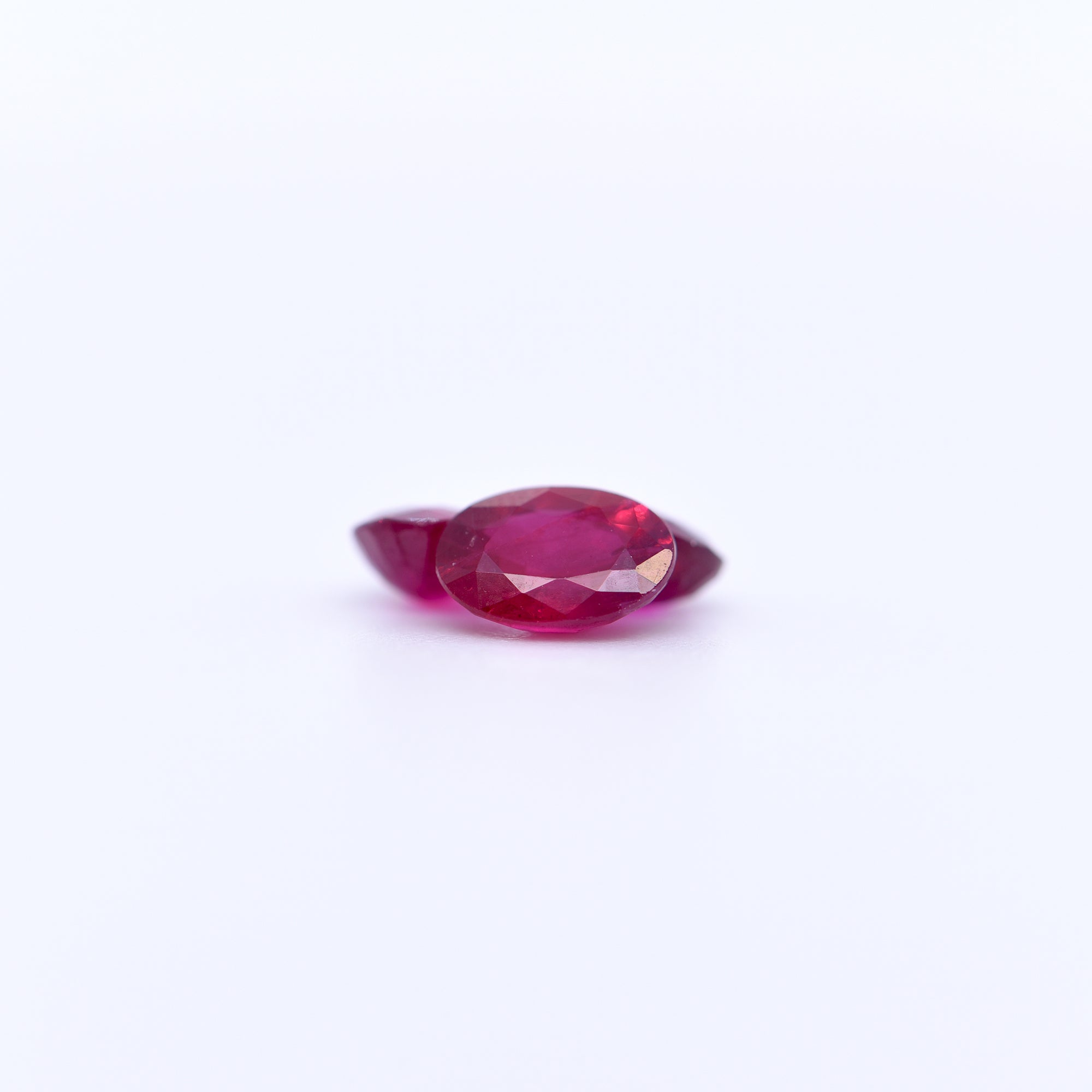 6x4 Oval Faceted Red Rubies