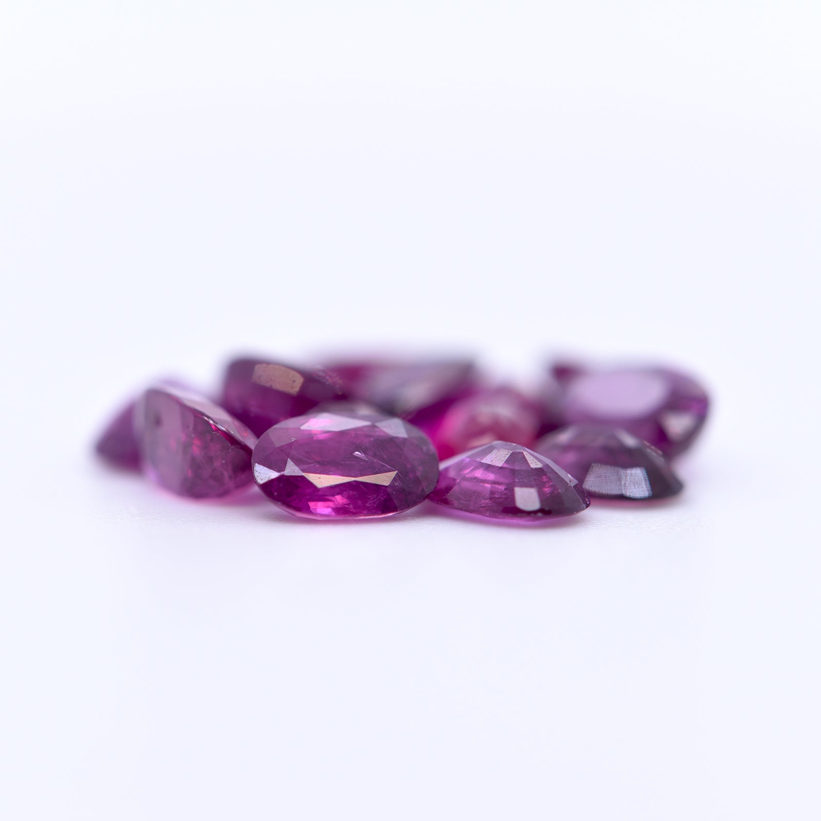 6x4 Oval Faceted Purple Rubies