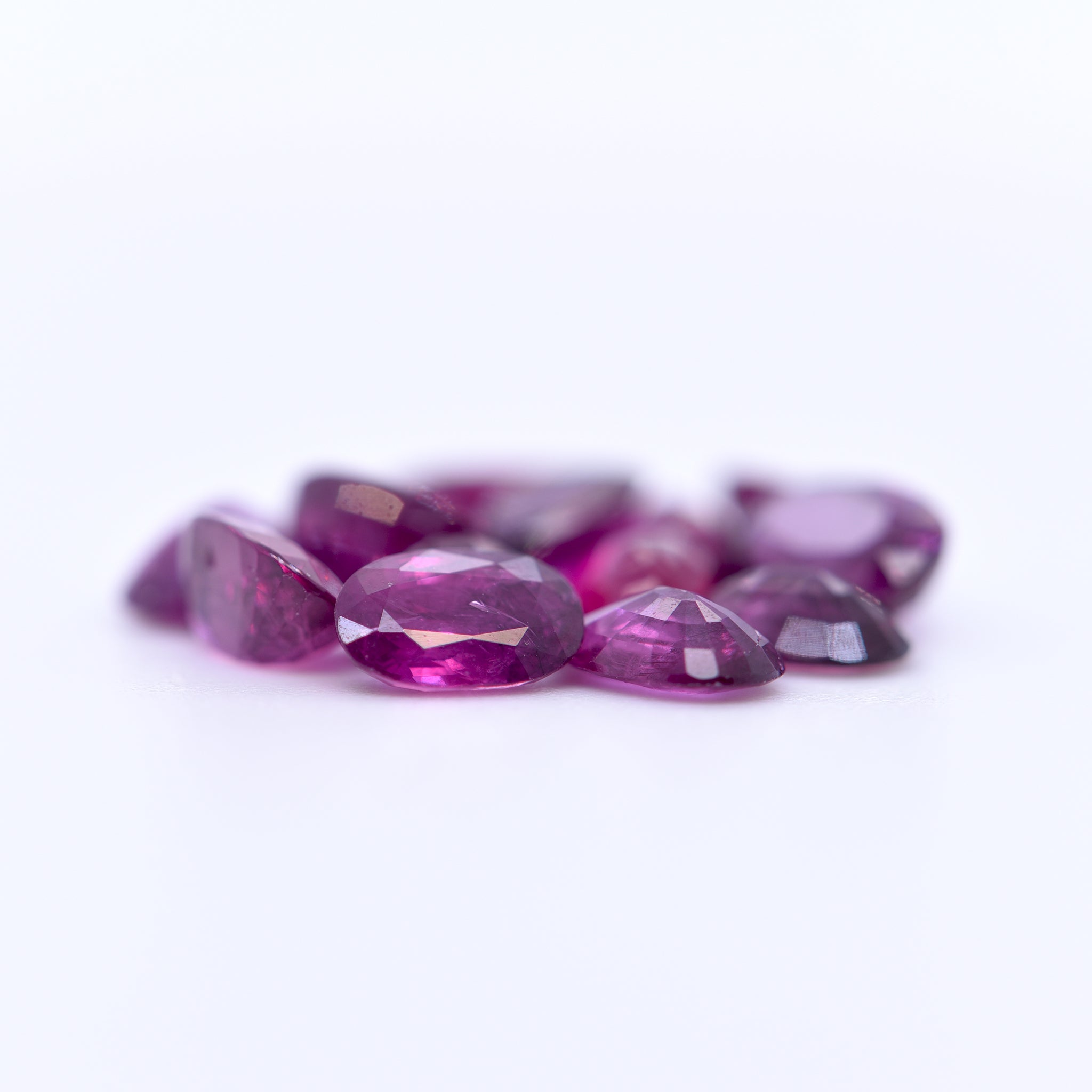 6x4 Oval Faceted Purple Rubies