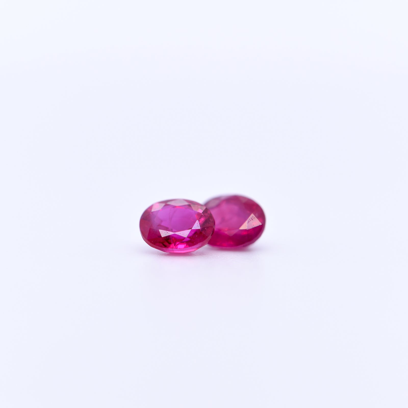 5X4 Oval Faceted Red Rubies