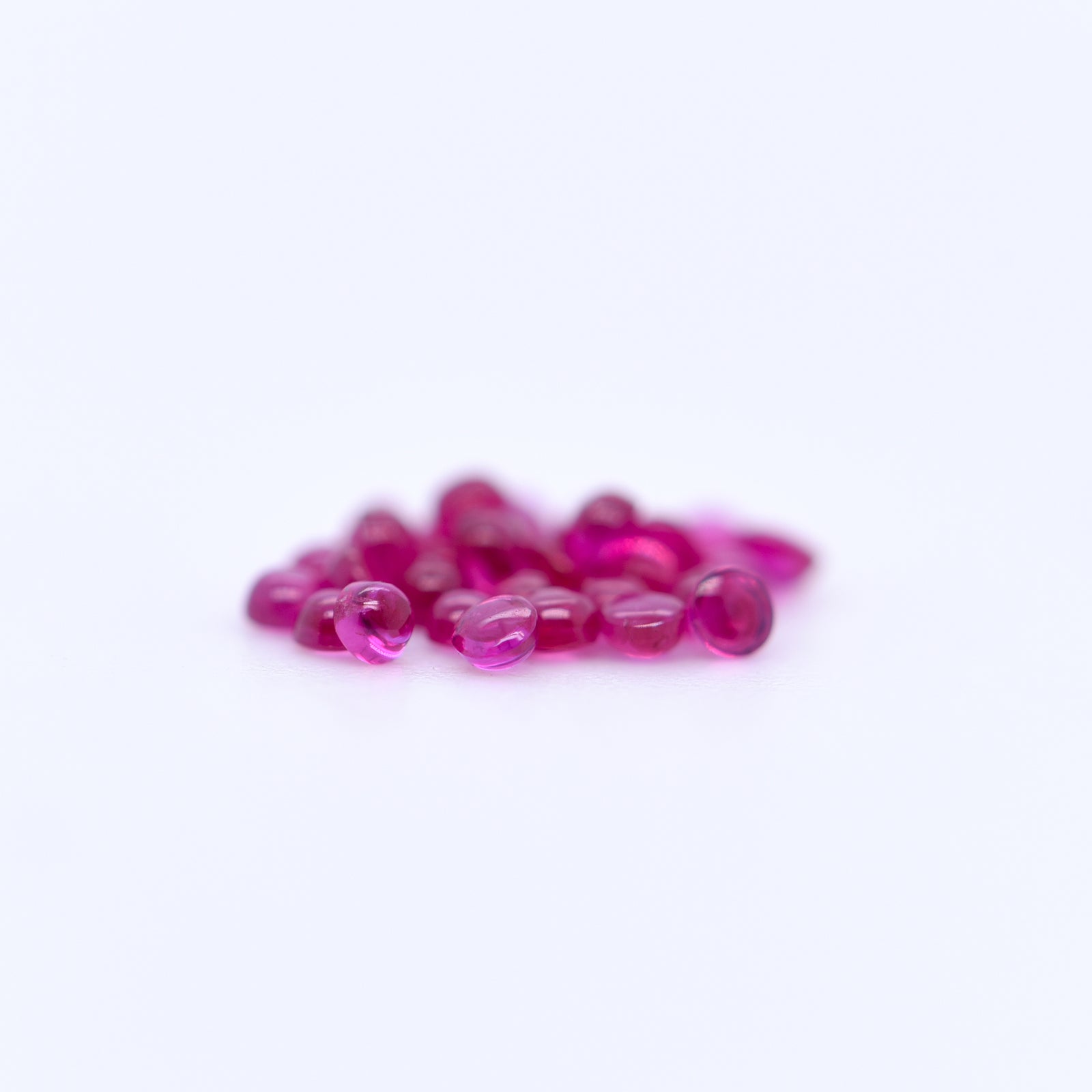 1.5mm Round Cabochon Pink Rubies