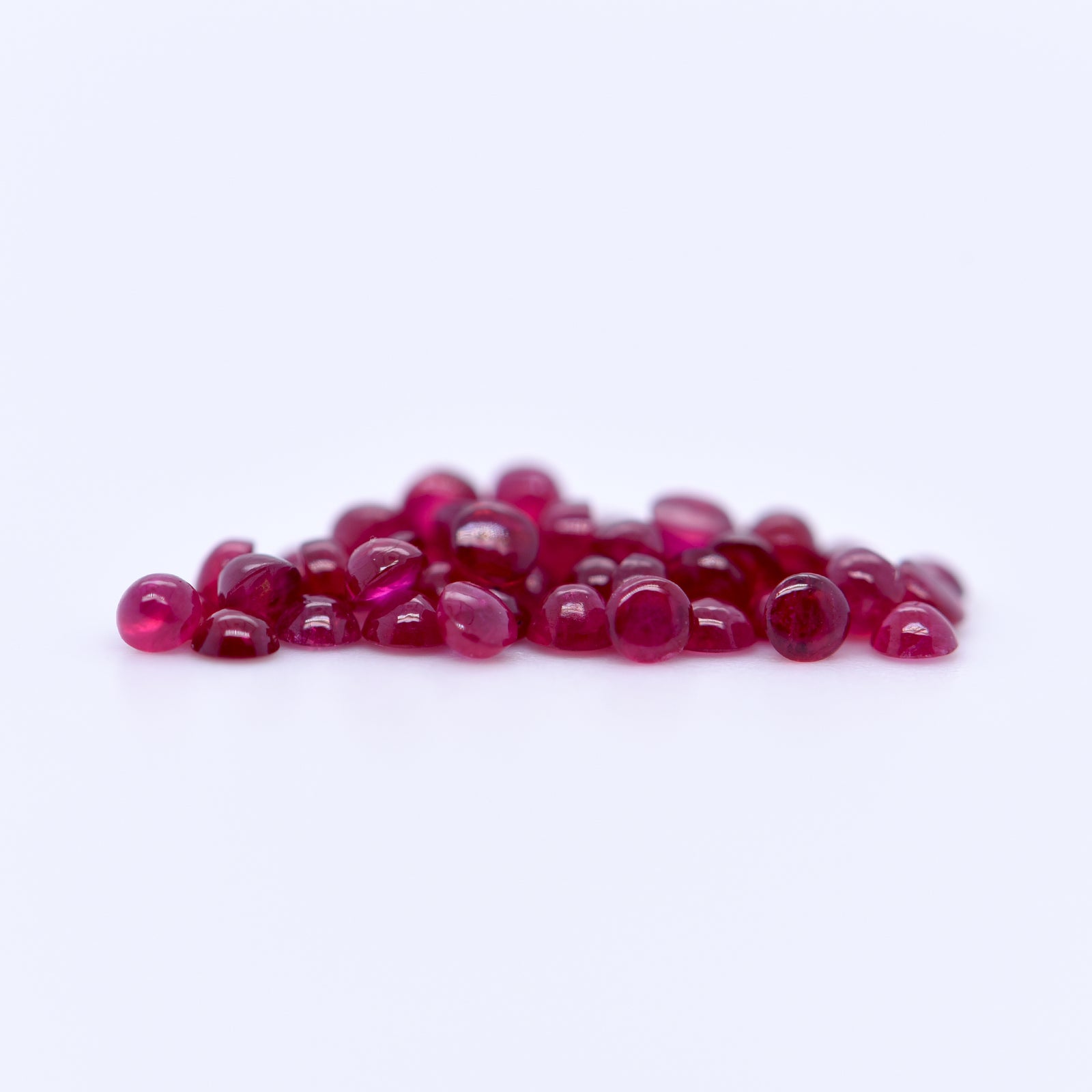 1.75mm Round Cabochon Red Rubies