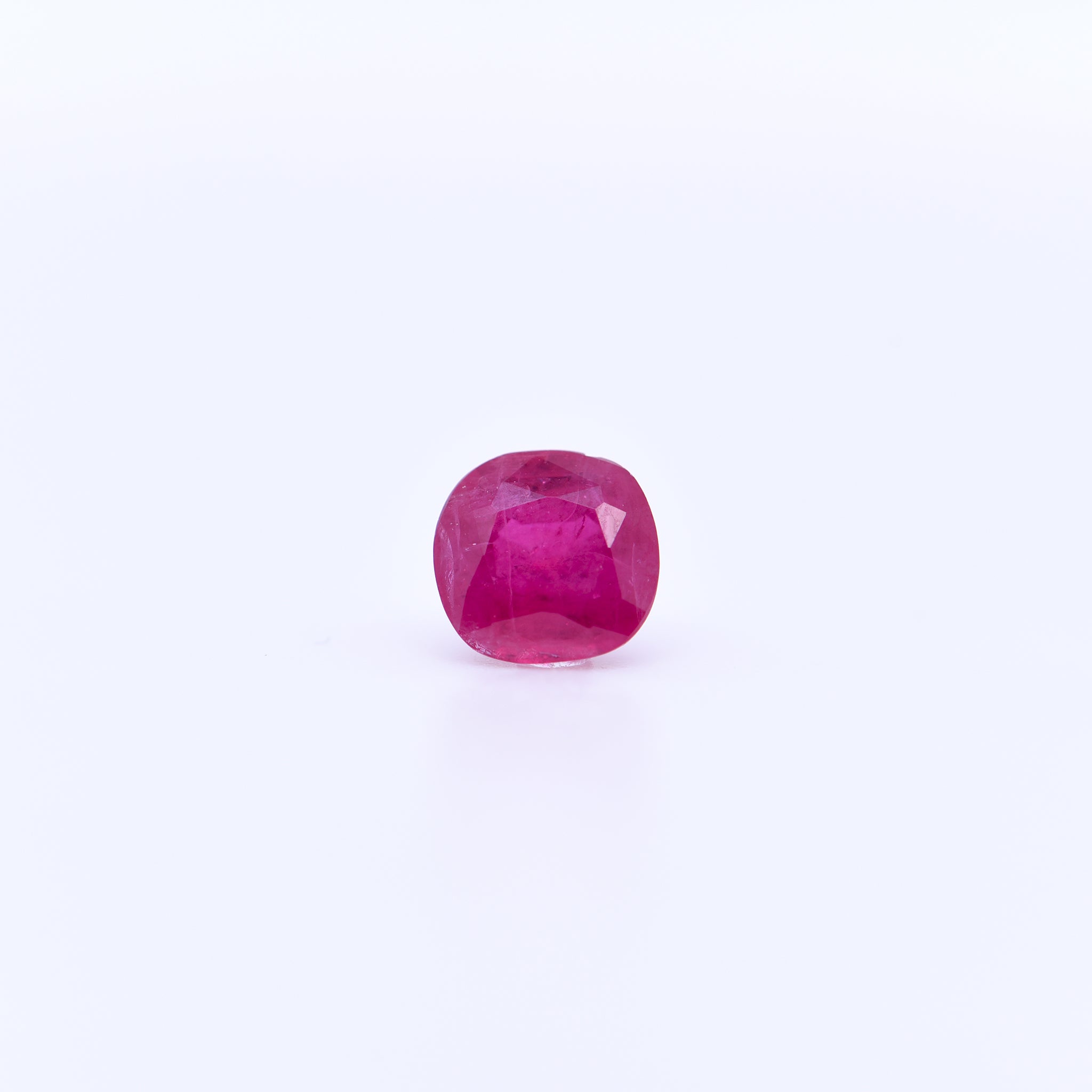 6X6 Cushion Faceted Red Rubies