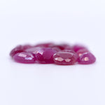 6x4 Oval Faceted Red Rubies