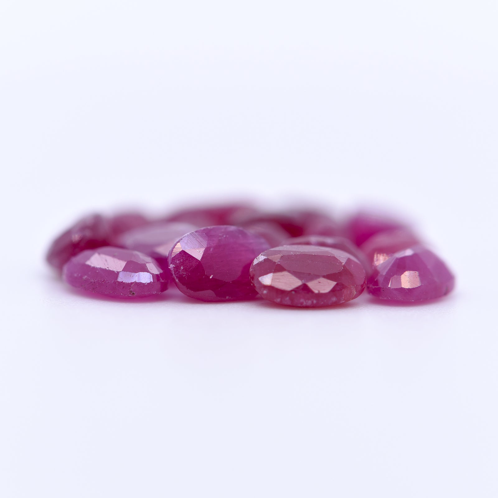 6x4 Oval Faceted Red Rubies