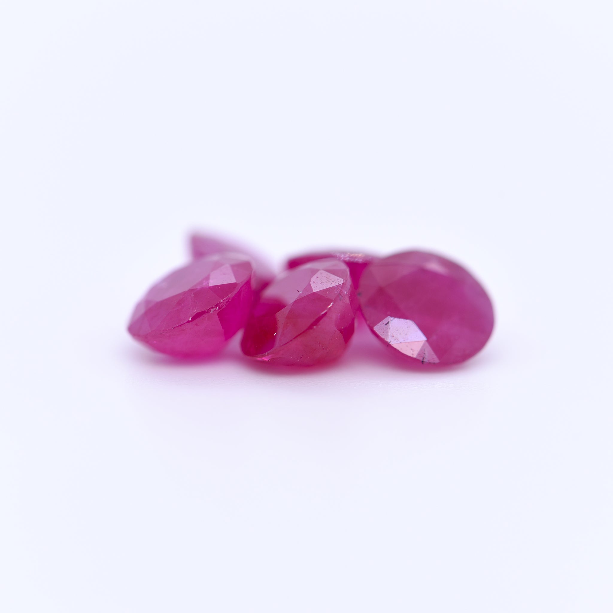 6mm Round Faceted Pink Rubies