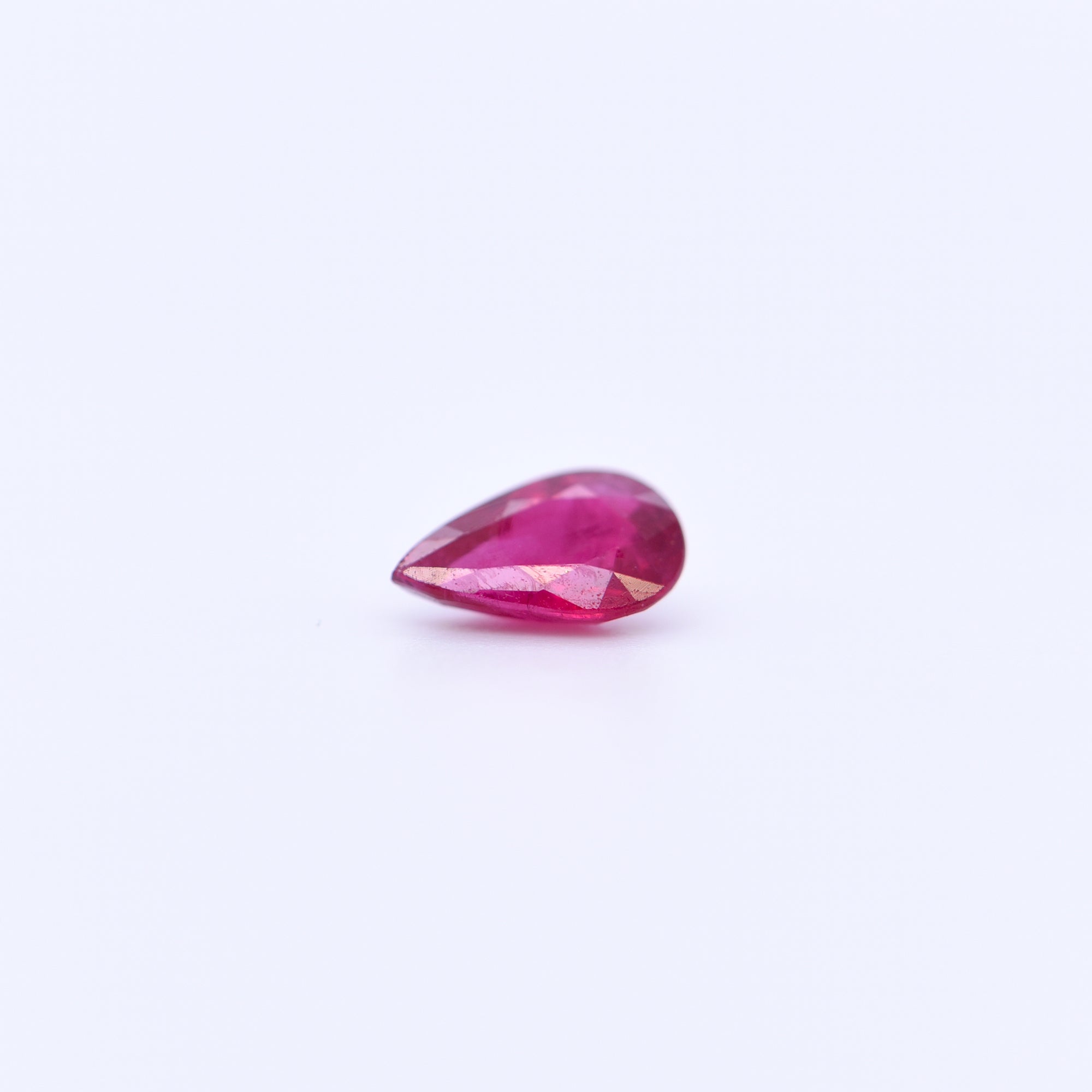 6X4 Pear Faceted Red Rubies