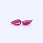 6X4 Pear Faceted Red Rubies