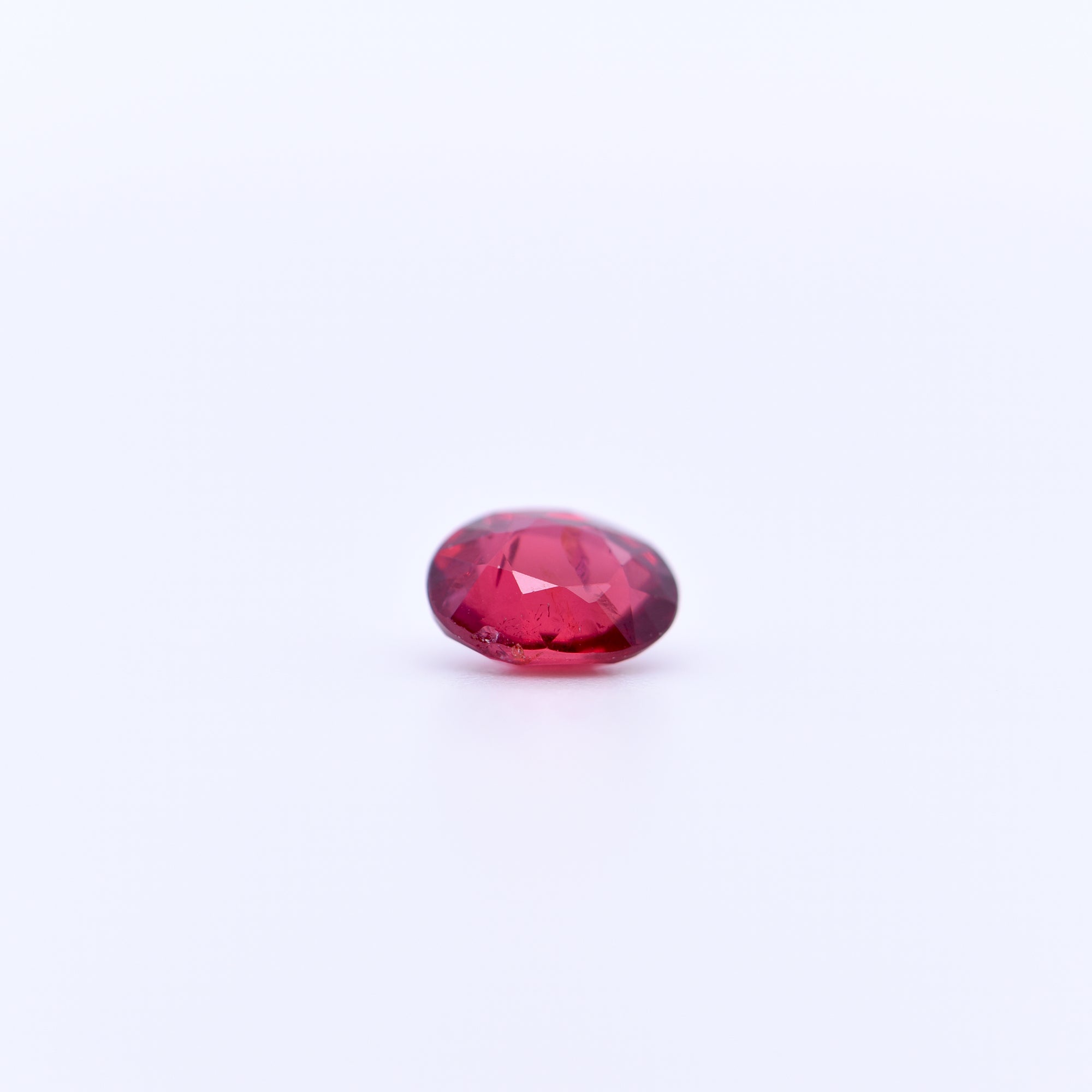 6x4 Oval Faceted Red Rubies