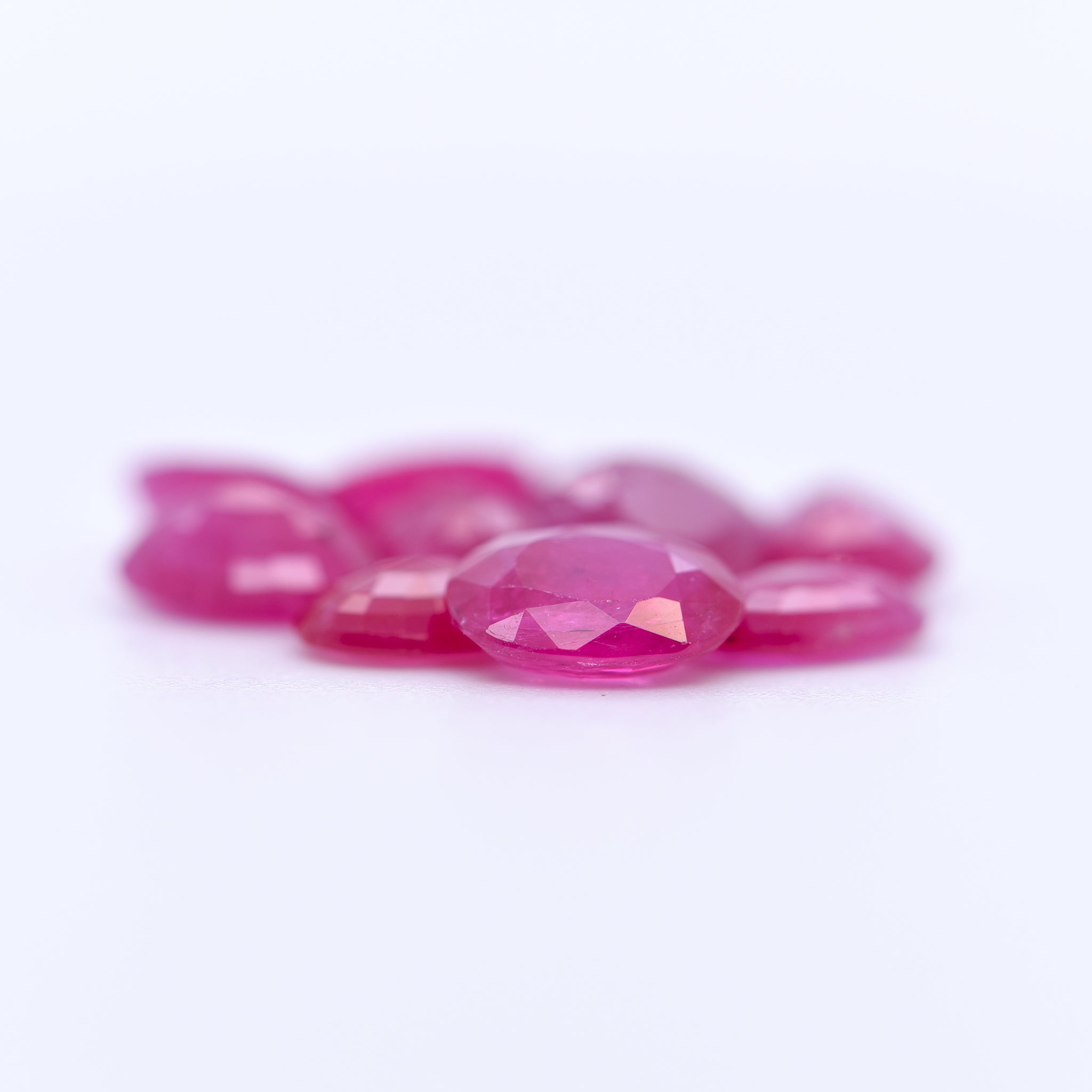 7x5 Oval Faceted Pink Rubies